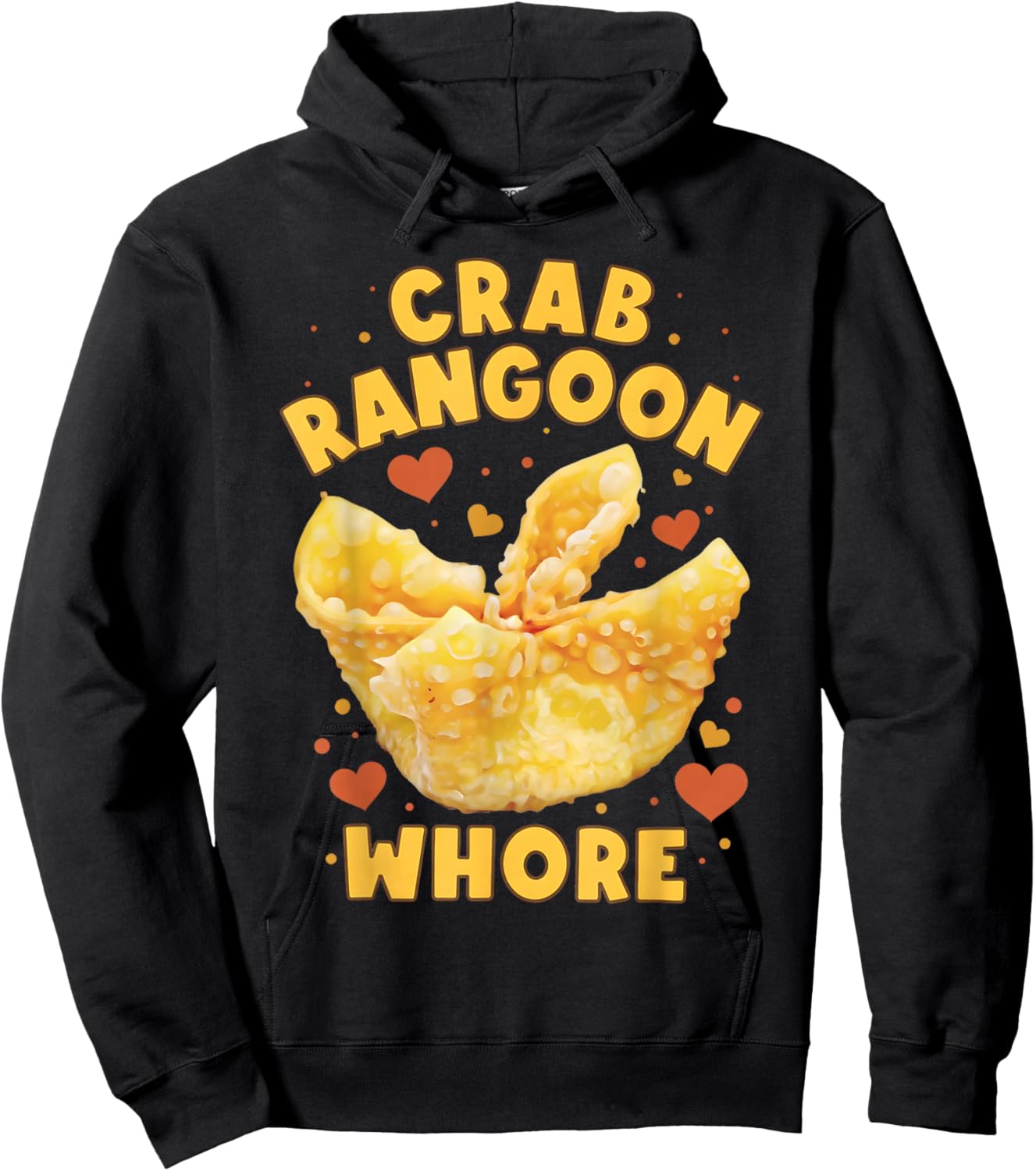 Crab Rangoon W.h.o.r.e Funny Crab Rangoon Lovers Hoodie - Hoodie | Black