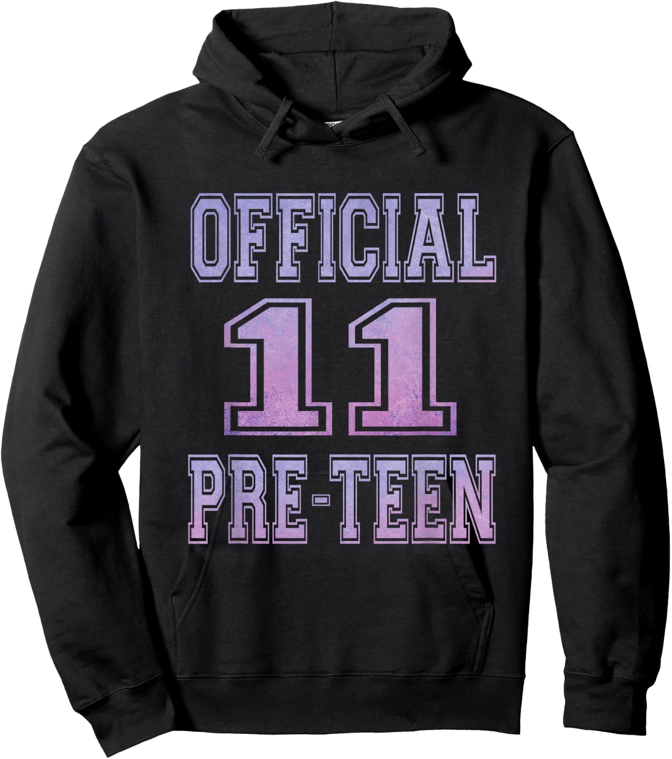 Official 11 Preteen 11th Birthday Gift Girls Hoodie - Hoodie | Black