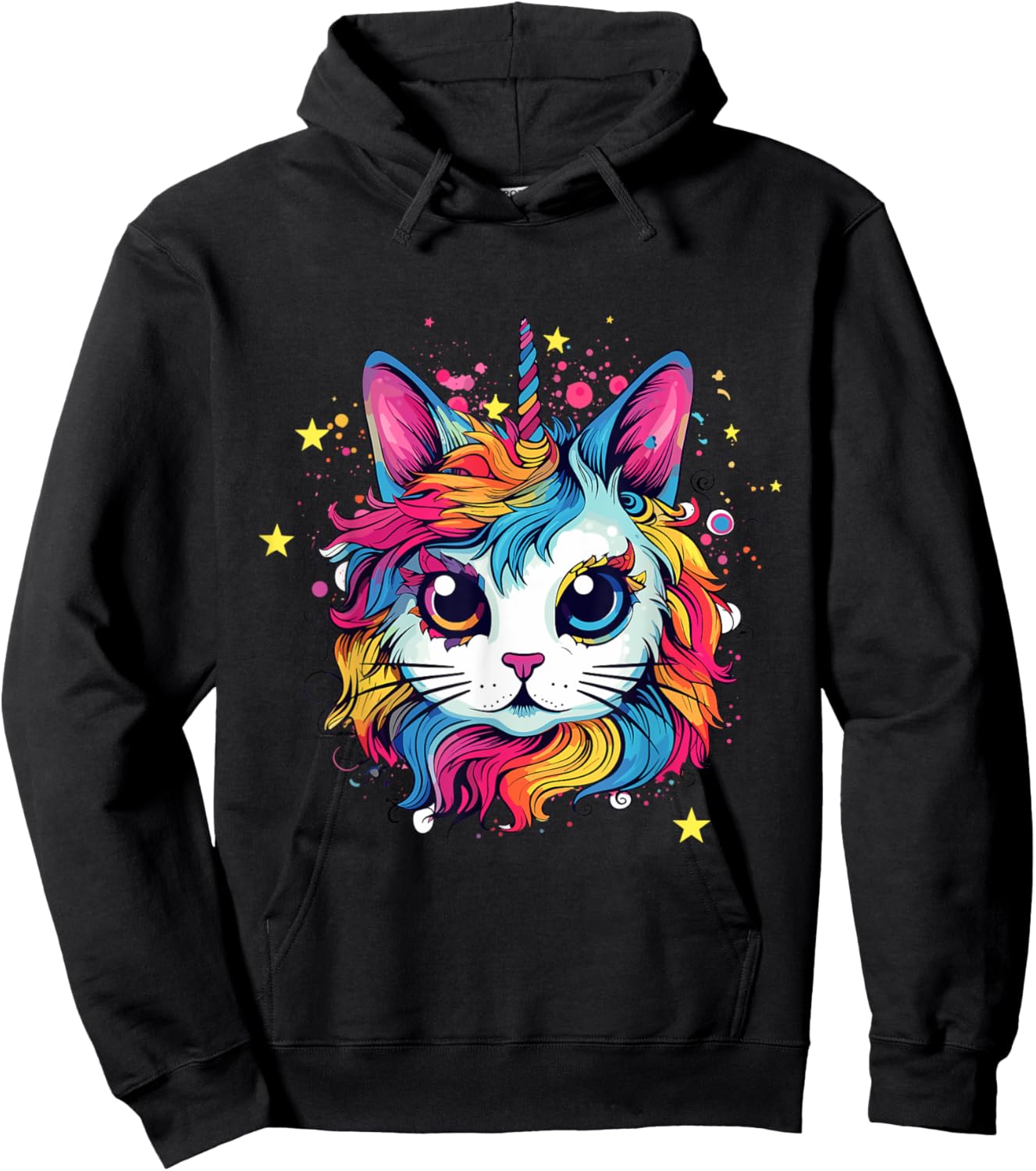 Cute, Adorable And Might Contain Cat by DankSpace Catcorn Kittycorn Unicat Unikitten Cat Kitty Kitten Unicorn Hoodie - Hoodie | Black