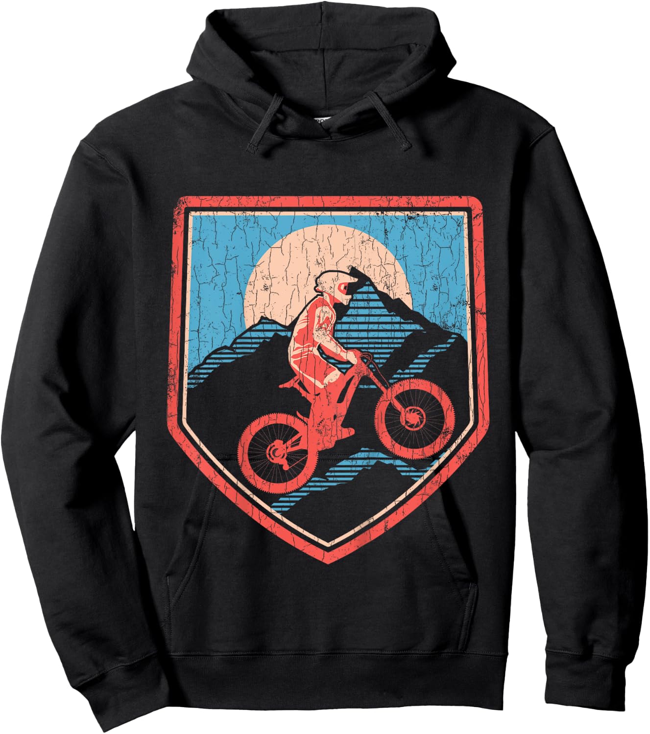 Kids Mountain Bike Cycling Gifts Youth Boys Hoodie - Hoodie | Black