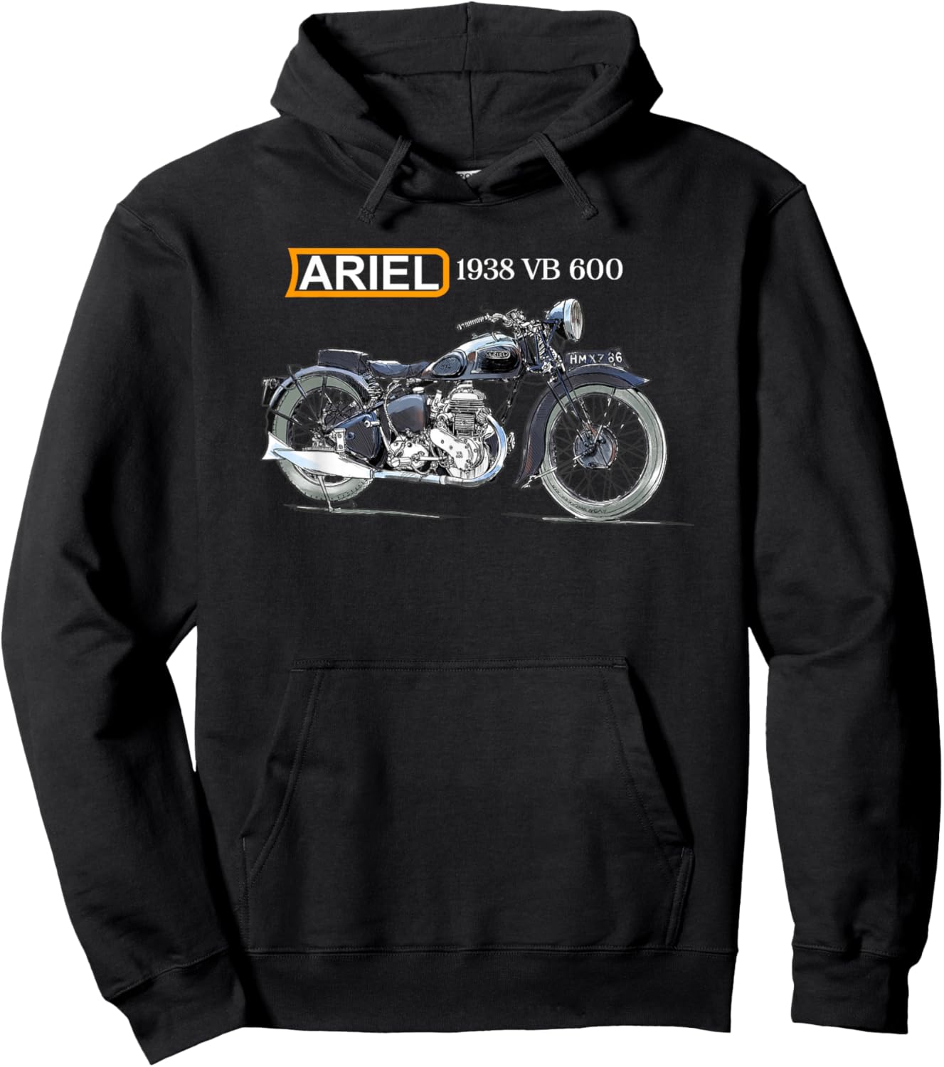 Ariel VB 600 Classic Motorcycle Hoodie - Hoodie | Black