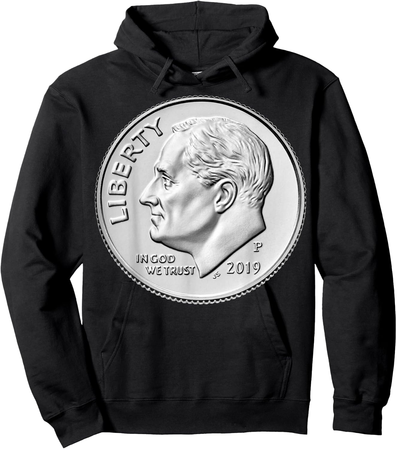 Dime 2019 Roosevelt United States US Mint Coin Collector Hoodie - Hoodie | Black