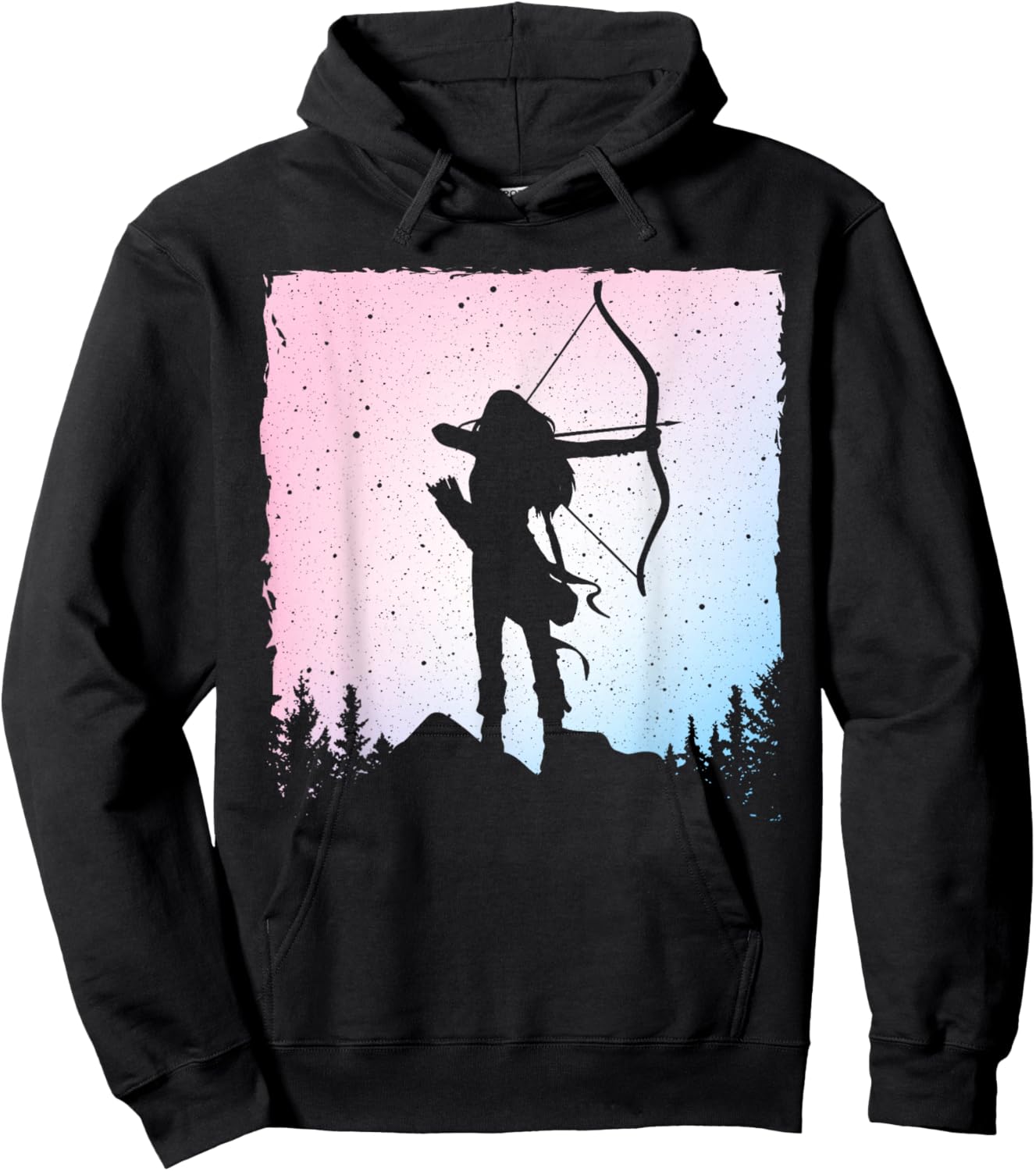 Cute Archery Design Women Kids Archer Archery Lovers Hoodie - Hoodie | Black