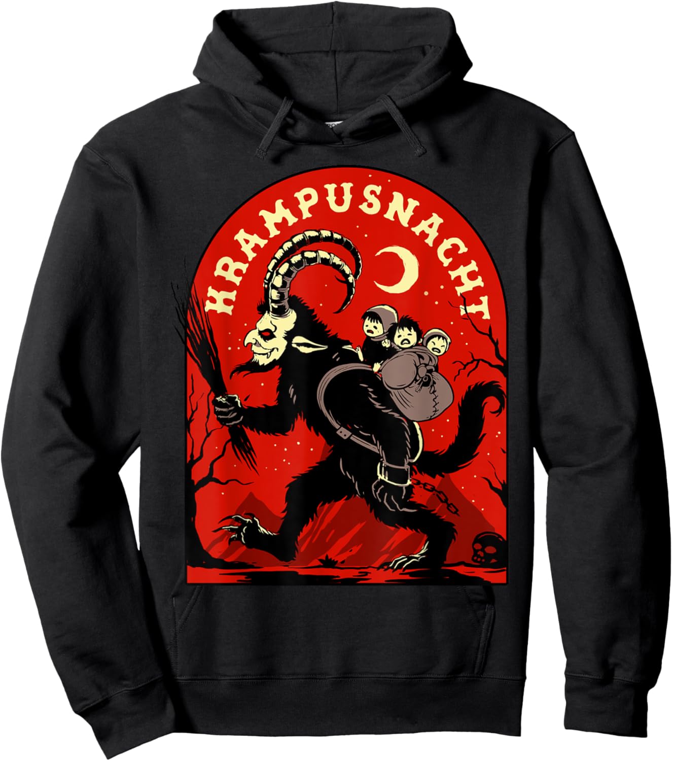 Krampusnacht Shirt Merry Krampus Satanic Christmas Horror Hoodie - Hoodie | Black