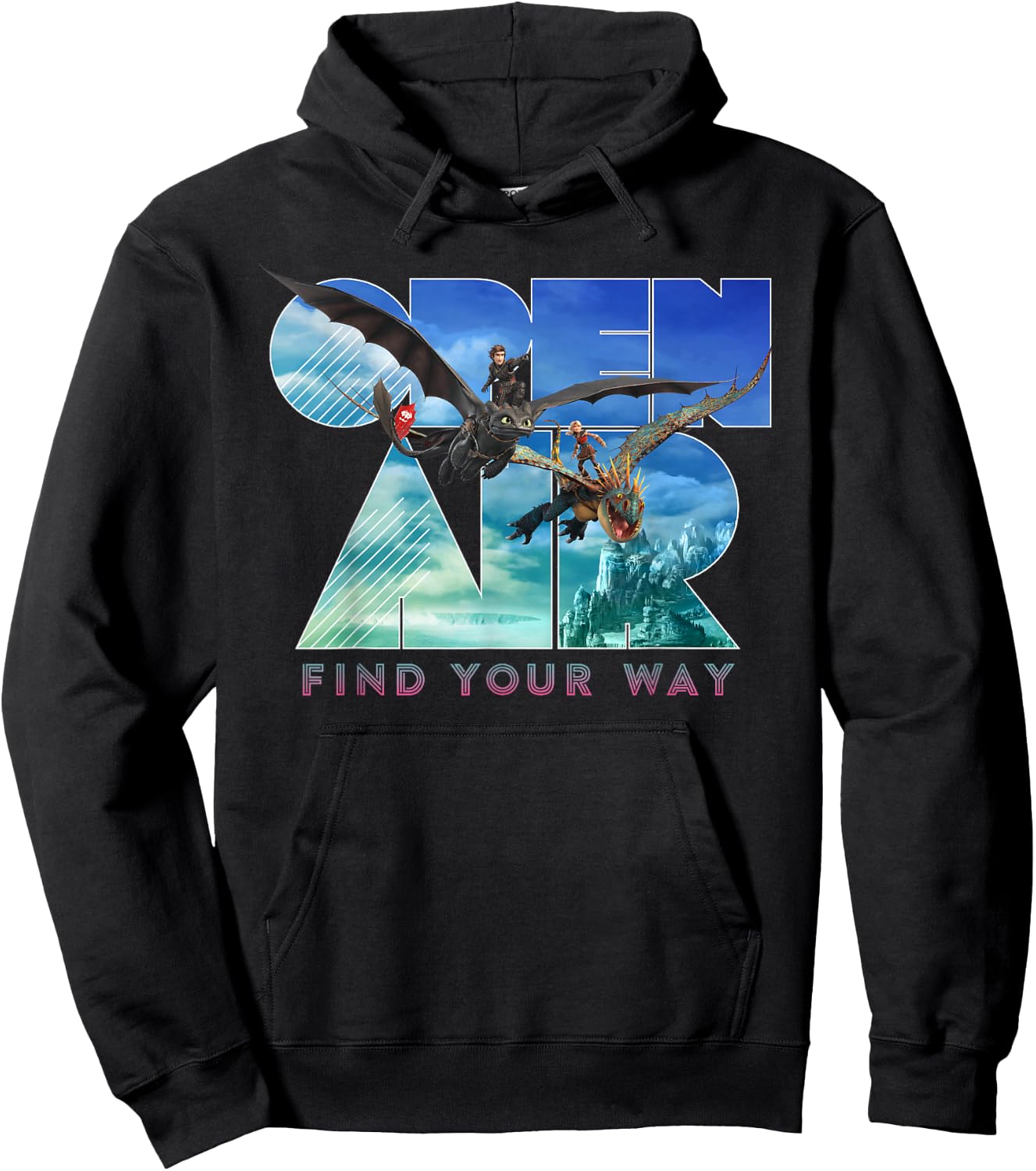 How to Train Your Dragon 3 Hidden World Open Air Hoodie - Hoodie | Black
