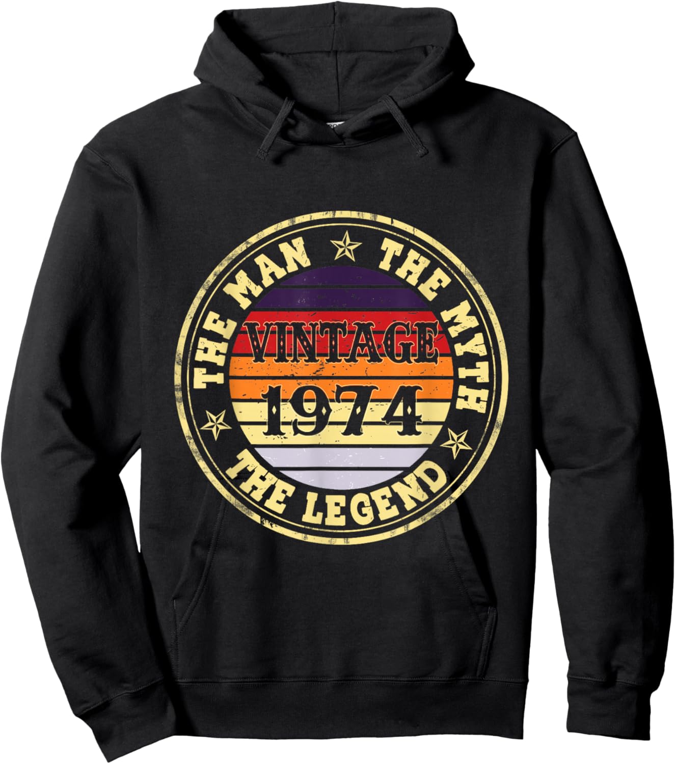 Man Myth Legend 1974 51st Birthday For 51 Years Old Hoodie - Hoodie | Black