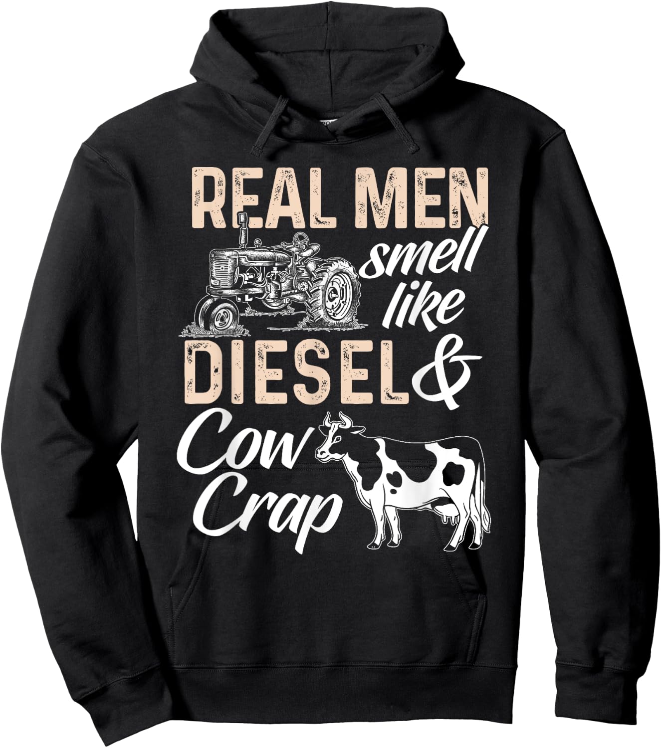 Funny Farmer Shirt Men Tractor Boys Tractor Lover Rancher Hoodie - Hoodie | Black