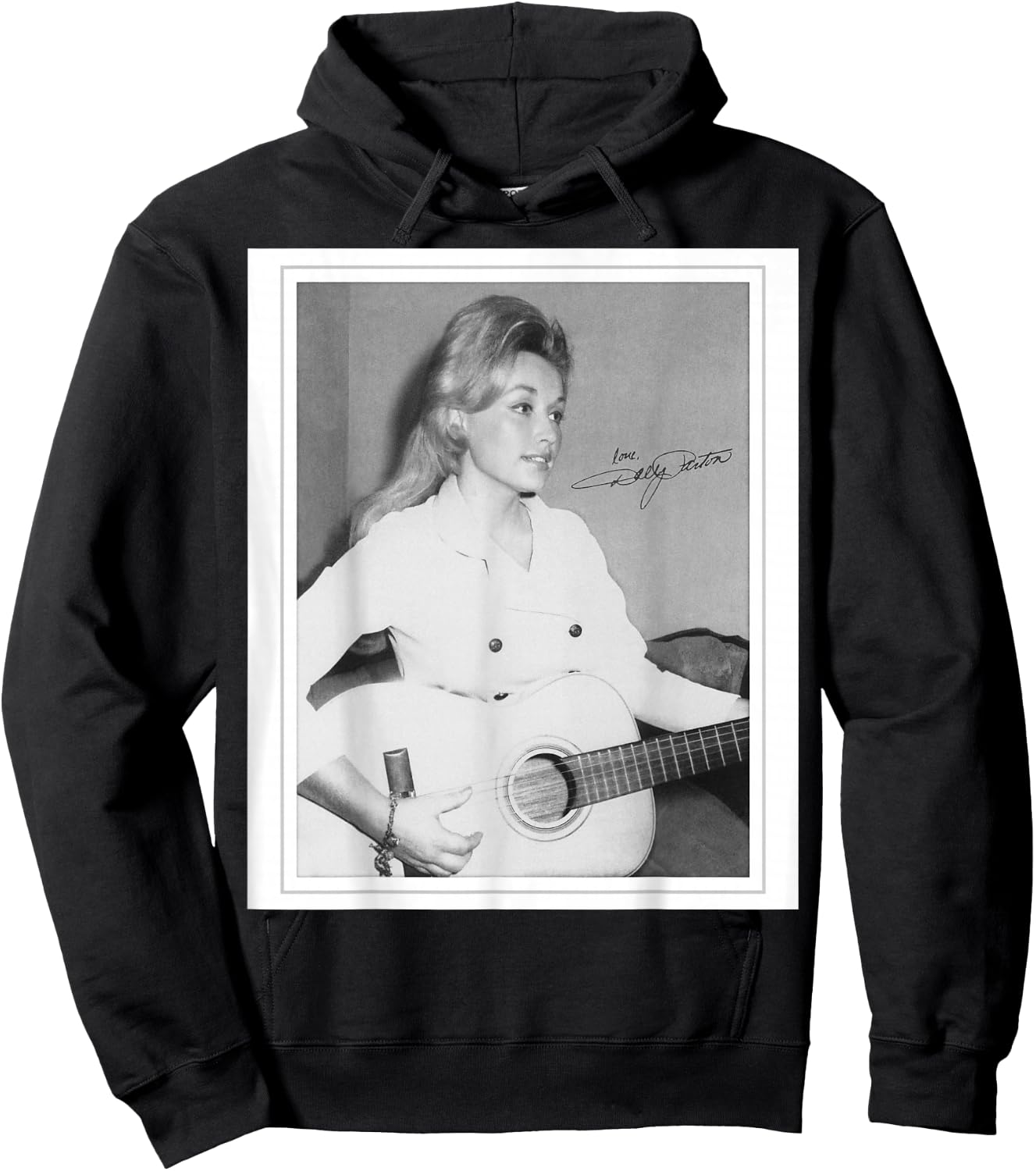 Dolly Parton Vintage Polaroid Small Hoodie - Hoodie | Black