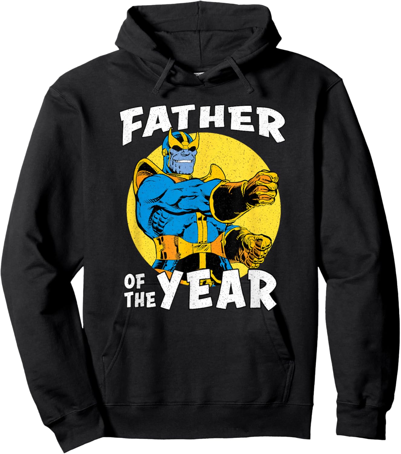 Marvel Father's Day Father Of The Year Retro Thanos Showcase Hoodie - Hoodie | Black