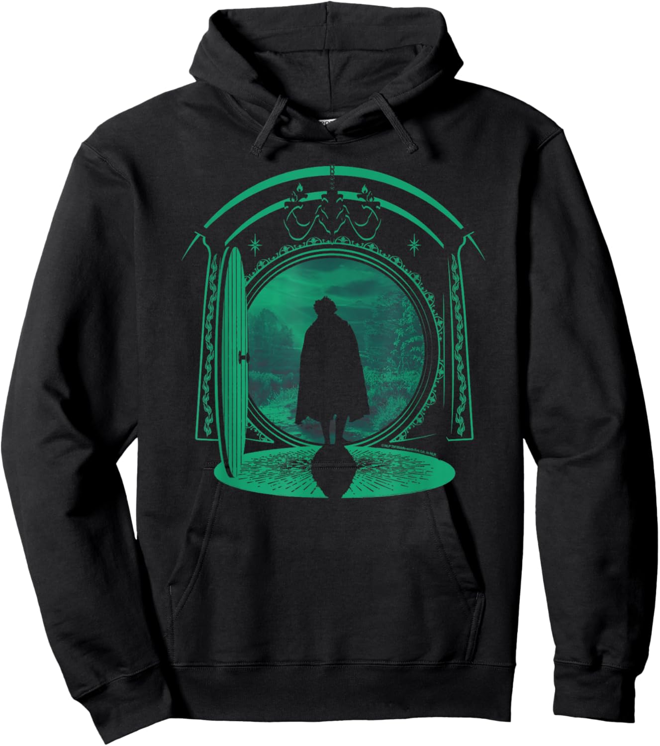 The Lord of the Rings Open Door For Adventure Silhouette Hoodie - Hoodie | Black