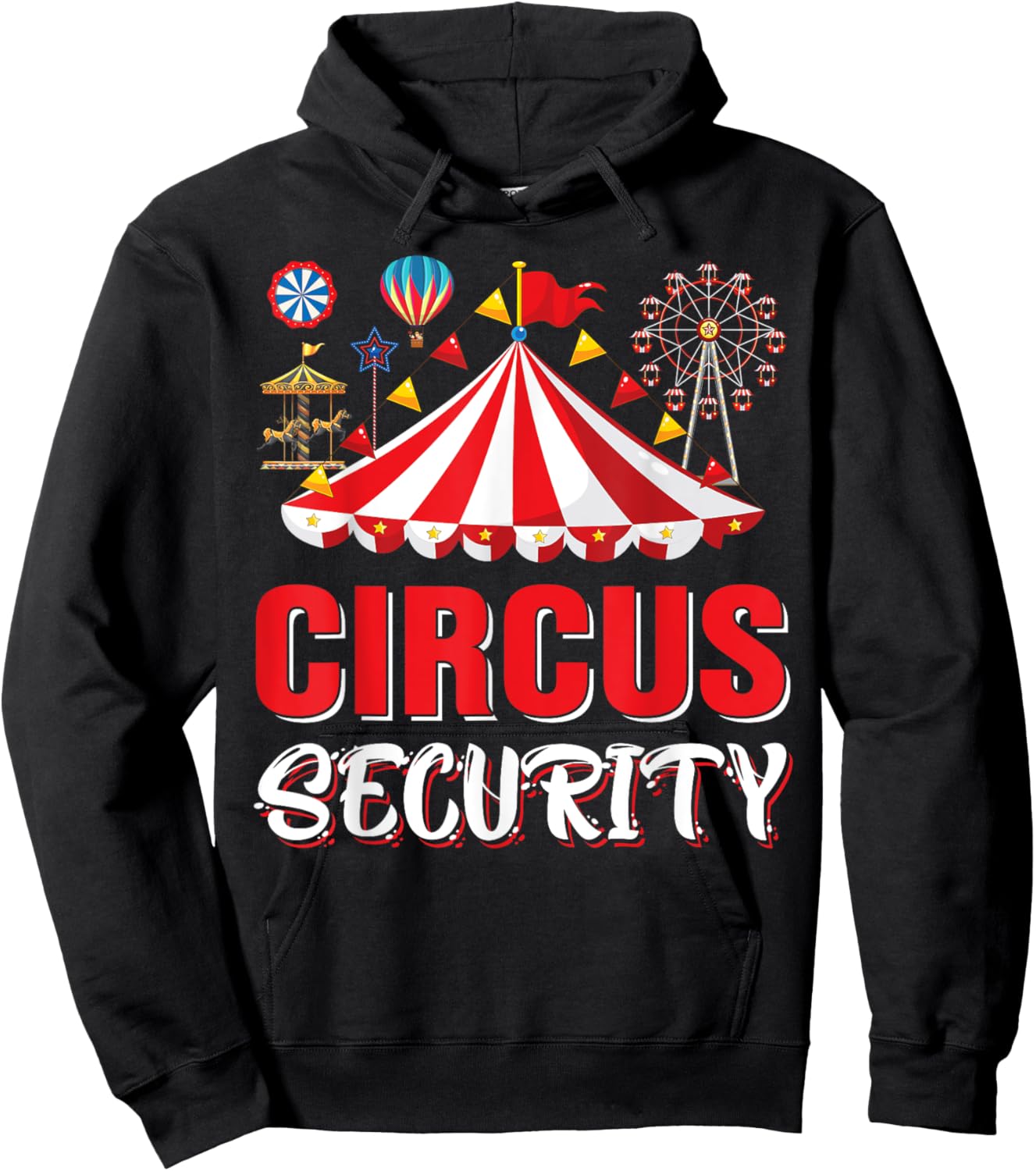 Circus Security Costume Circus Staff Circus Theme Party Fun Hoodie - Hoodie | Black