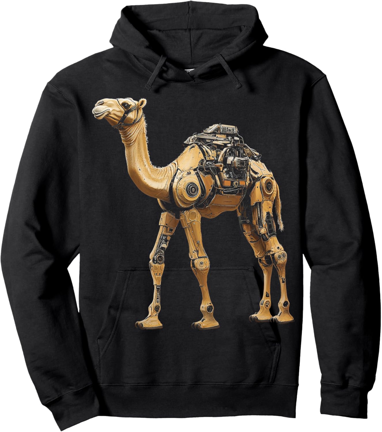Camel Animal Graphic Robot Illustration Camel Hoodie - Hoodie | Black