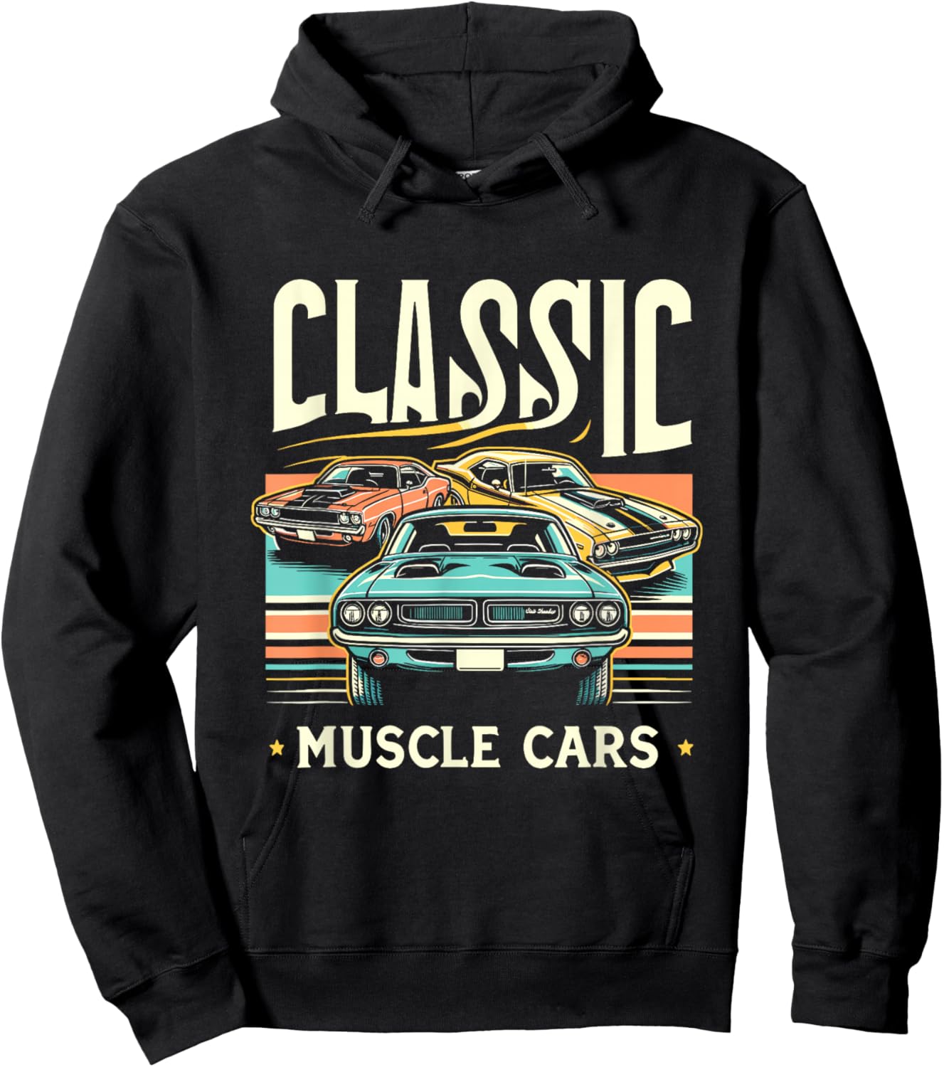 Classic Muscle Car Classic Vintage American Car Hoodie - Hoodie | Black