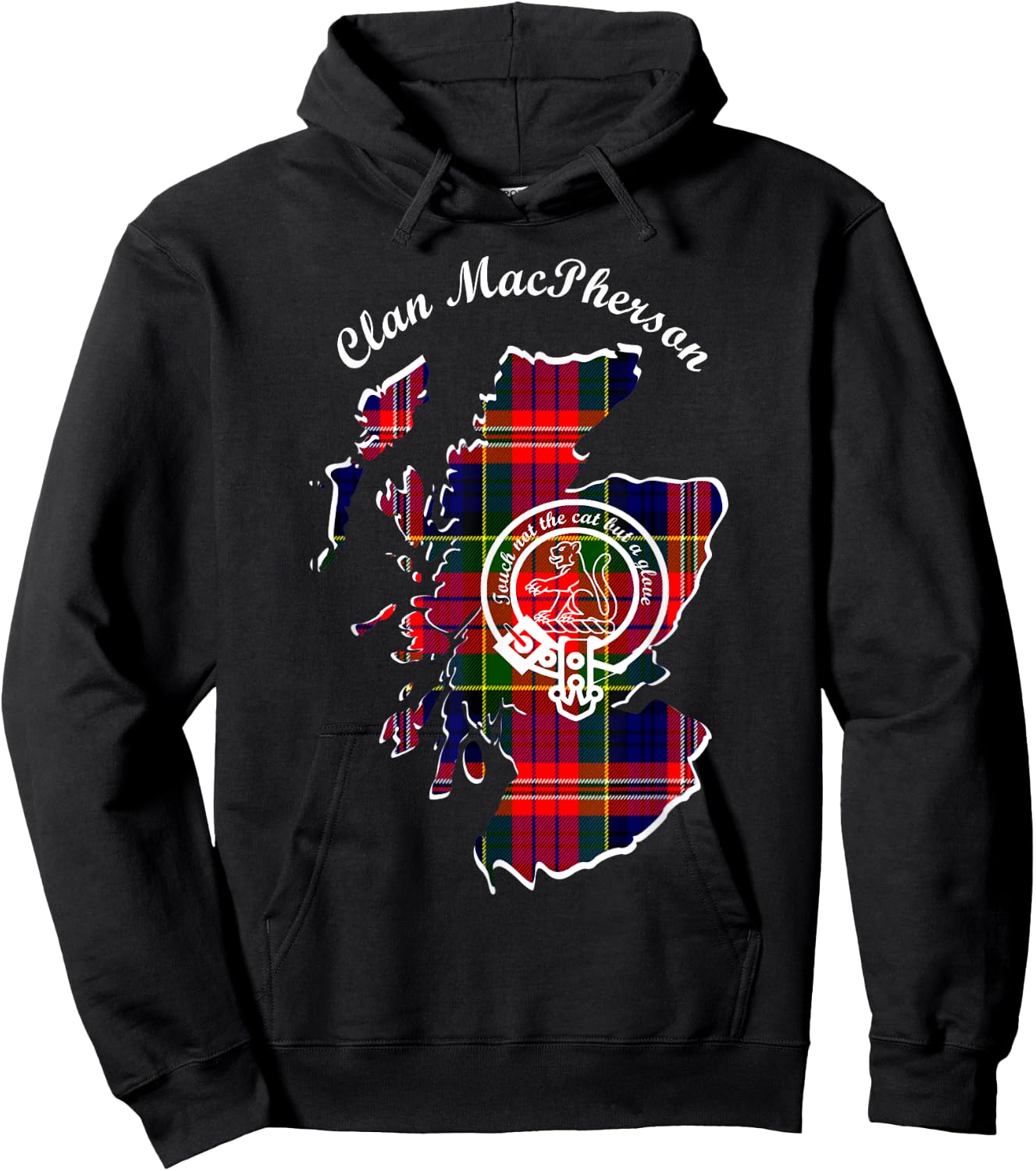 MacPherson surname last name Scottish Clan tartan crest Hoodie - Hoodie | Black