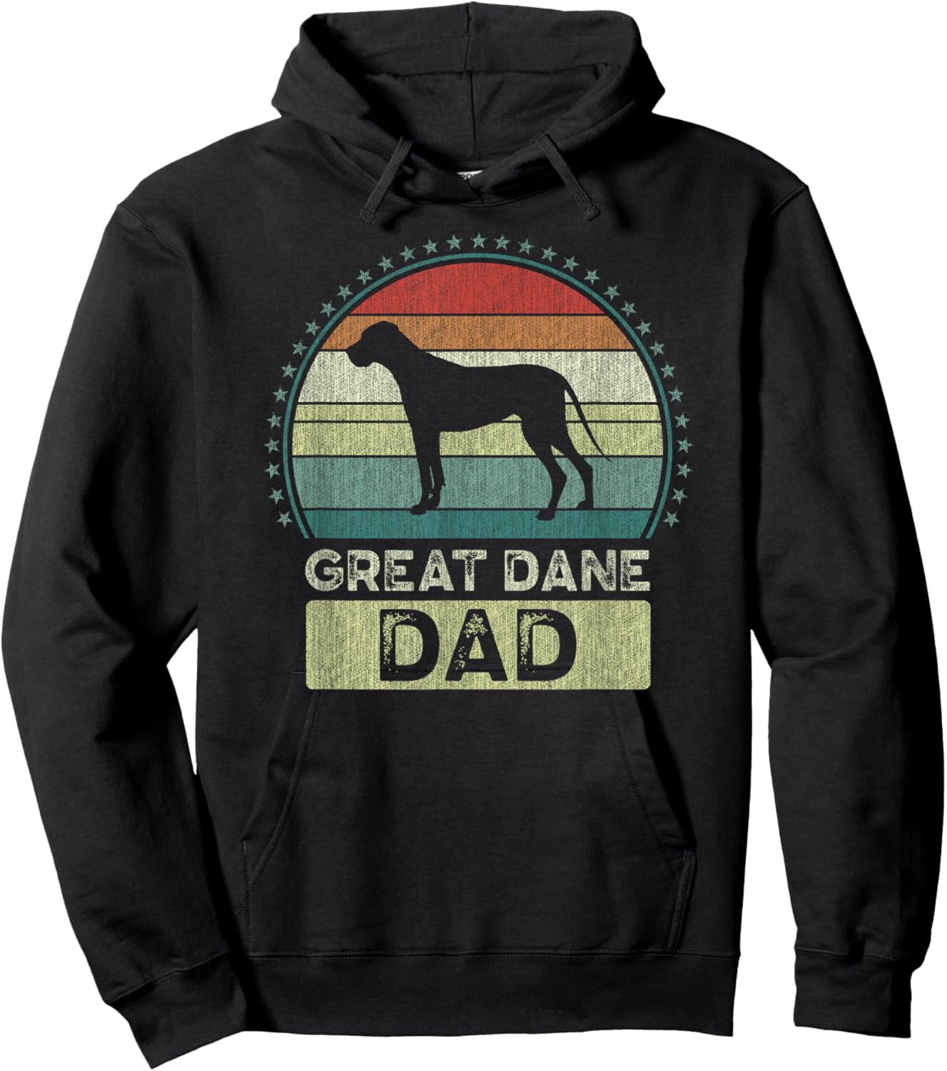 Great Dane Dad, Father's Day, Great Dane Daddy Hoodie - Hoodie | Black
