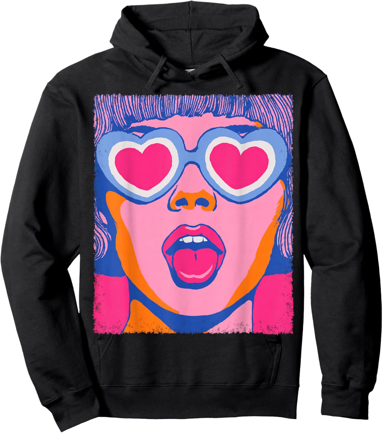 Pop Art Women's Tops Fashion Graphic Pink Hoodie - Hoodie | Black