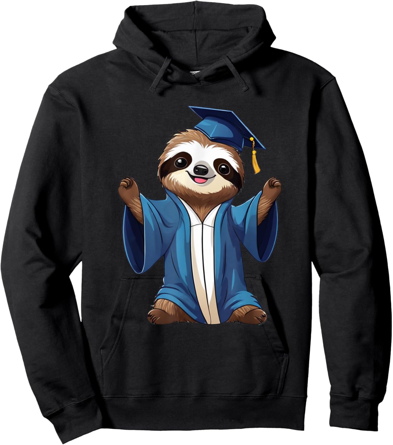 Sloth Graduation Class Of 2024 Graduation Day Party Hoodie - Hoodie | Black