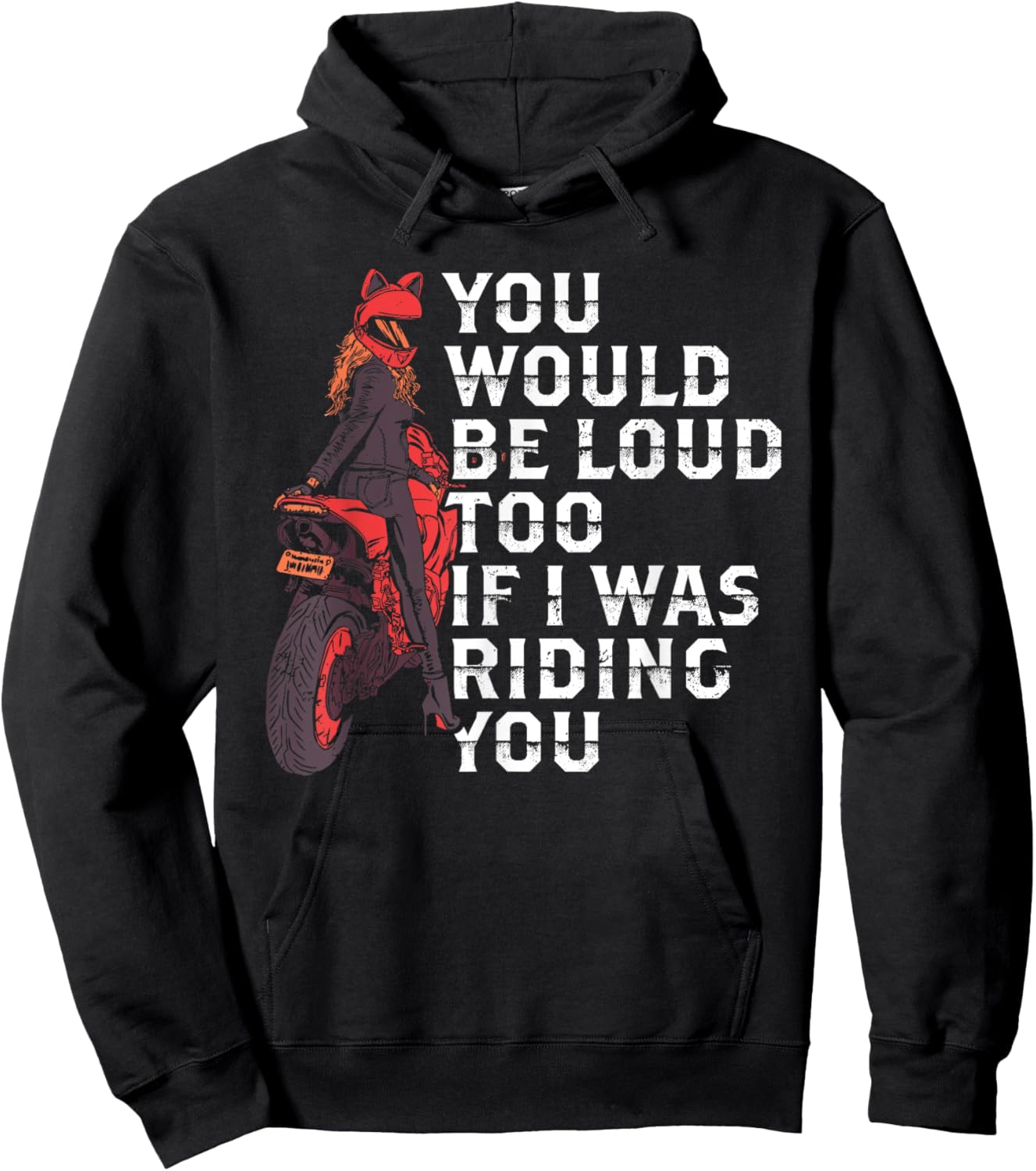 Funny Biker Women's Shirt Hoodie - Hoodie | Black