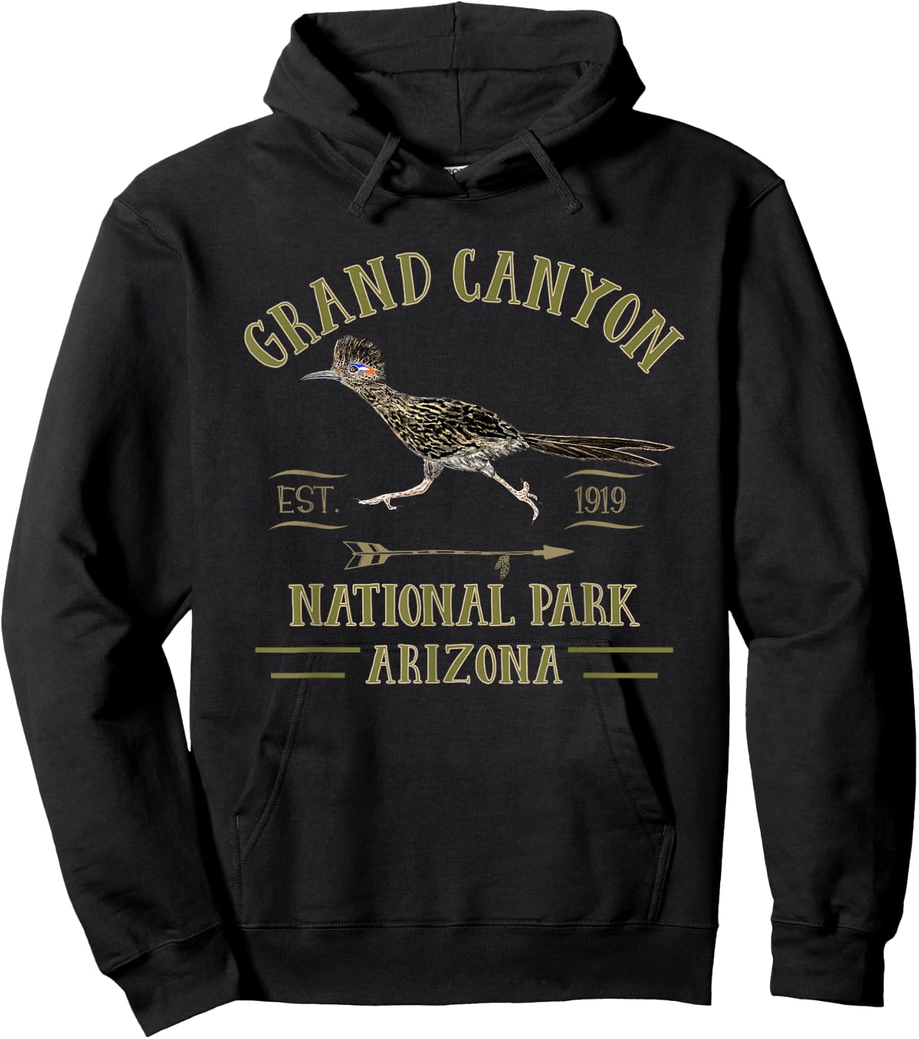 GRAND CANYON NATIONAL PARK ARIZONA Roadrunner souvenir Hoodie - Hoodie | Black