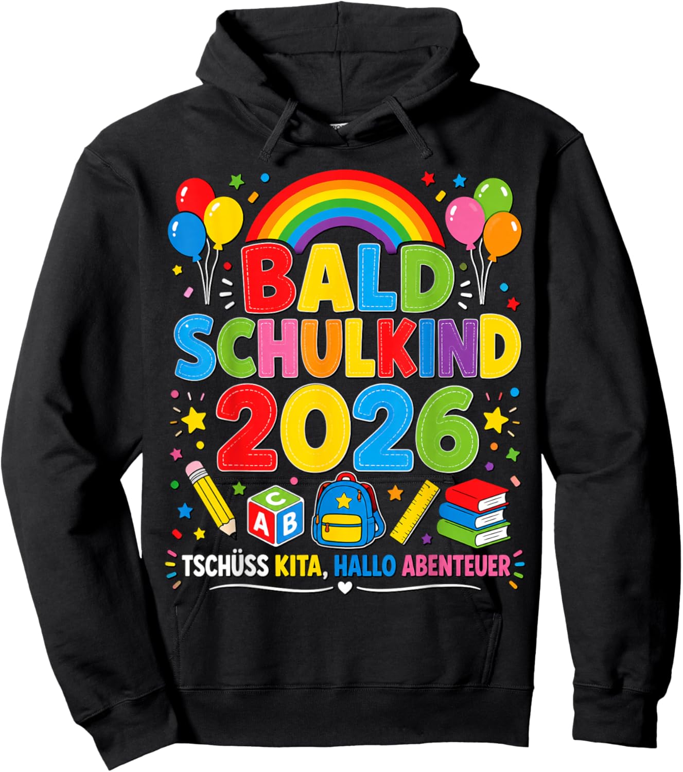 Bald Schulkind 2026 Kita Abgänger Kinder Hoodie - Hoodie | Black