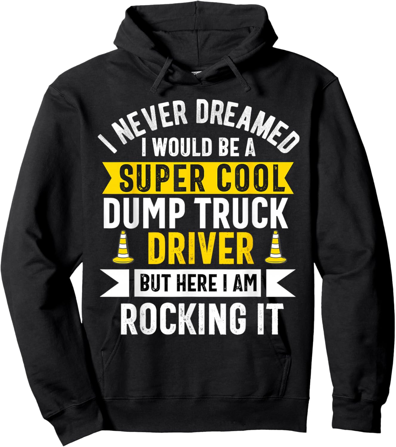 Men Adult Dumping truck Trailer Hoodie - Hoodie | Black