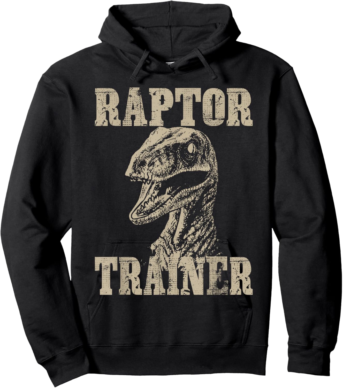Raptor Trainer Funny Dinosaur Lover Halloween Costume Hoodie - Hoodie | Black
