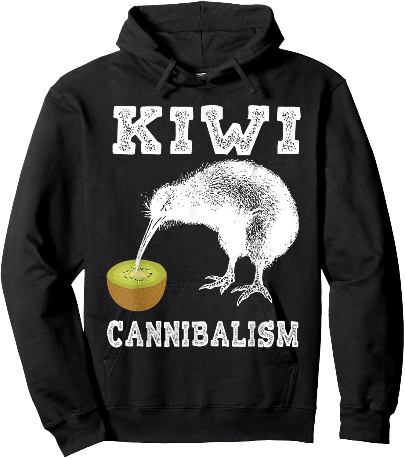 Kiwi Cannibalism Shirt | Cute Cannibalistic Bird Gift Hoodie - Hoodie | Black