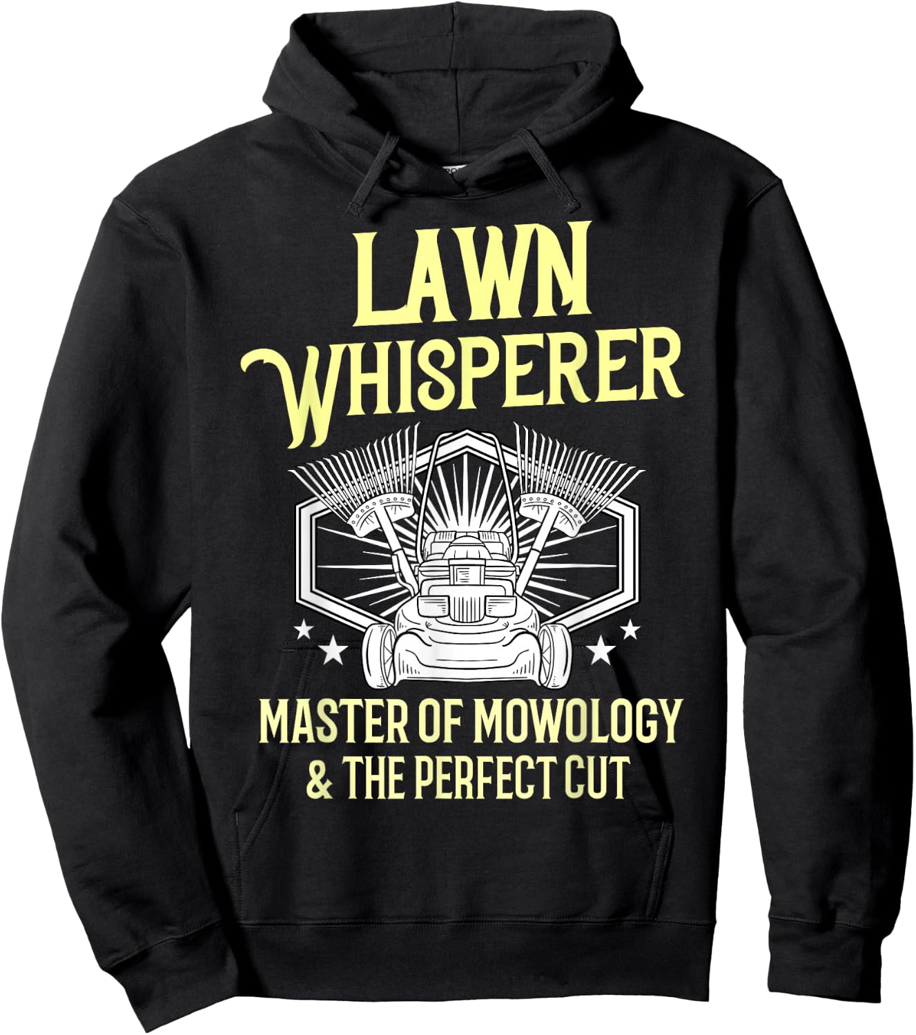 Funny Lawn Care Gift Landscaper Mowing Hoodie - Hoodie | Black