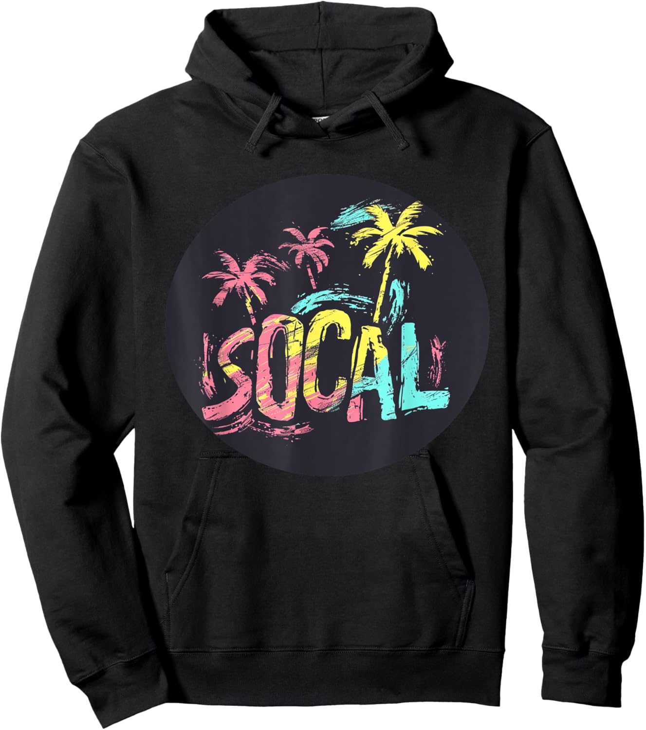 Cool Multicolor SoCal Southern California Costume Hoodie - Hoodie | Black