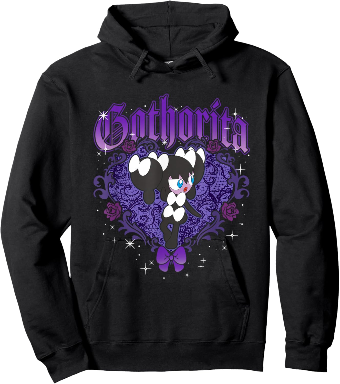 Pokémon Gothorita Vintage Heart Shaped Portrait Hoodie - Hoodie | Black