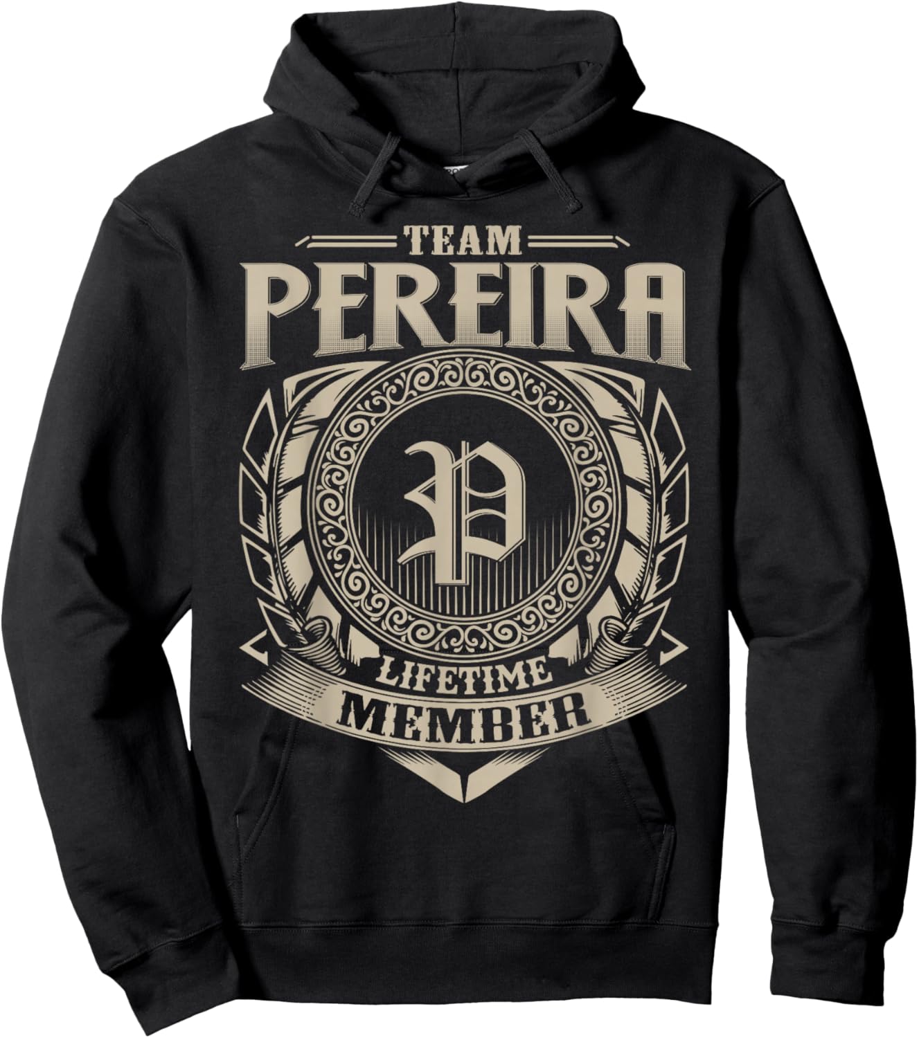 Team PEREIRA Lifetime Member Surname PEREIRA Family Vintage Hoodie - Hoodie | Black
