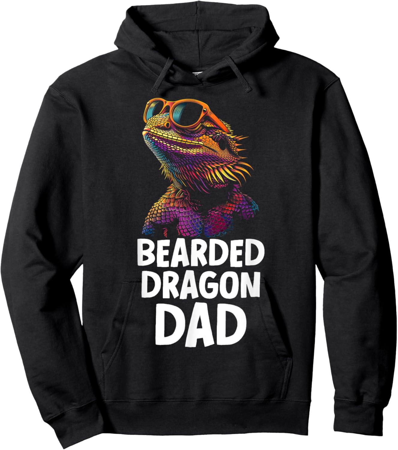 Bearded Dragon Dad Funny Reptile Hoodie - Hoodie | Black