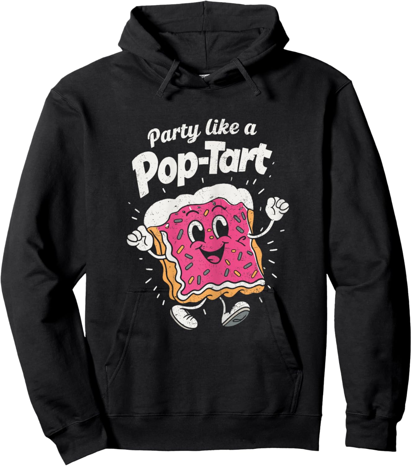 Party Like A Pop-Tart Funny Poptart Kawaii Distressed Hoodie - Hoodie | Black