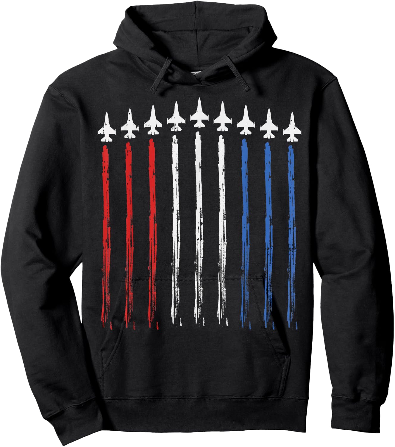 Jets US American Flag Independence 4th Of July Patriot Gift Hoodie - Hoodie | Black