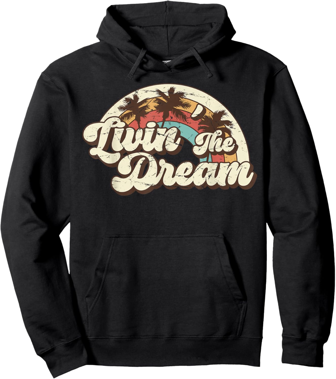 Livin´ The Dream Vintage 70s 80s Retro Hoodie - Hoodie | Black