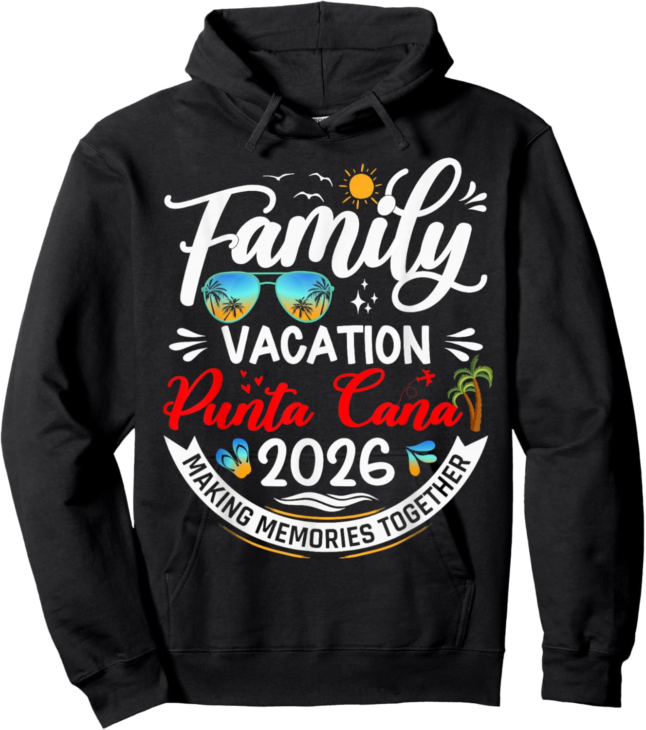 Family Vacation Punta Cana 2026 Matching Vacation 2026 Hoodie - Hoodie | Black
