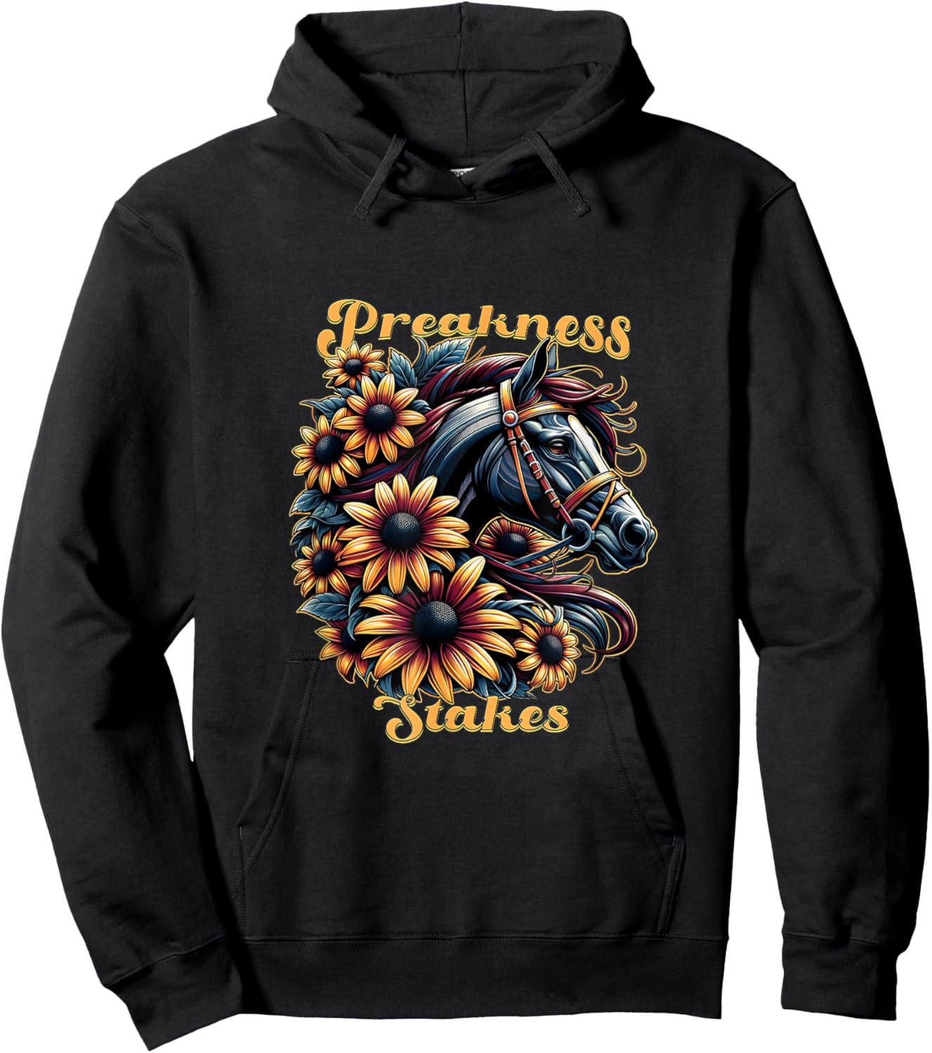Preakness Stakes Horse Racing Outfit Women's Design Hoodie - Hoodie | Black