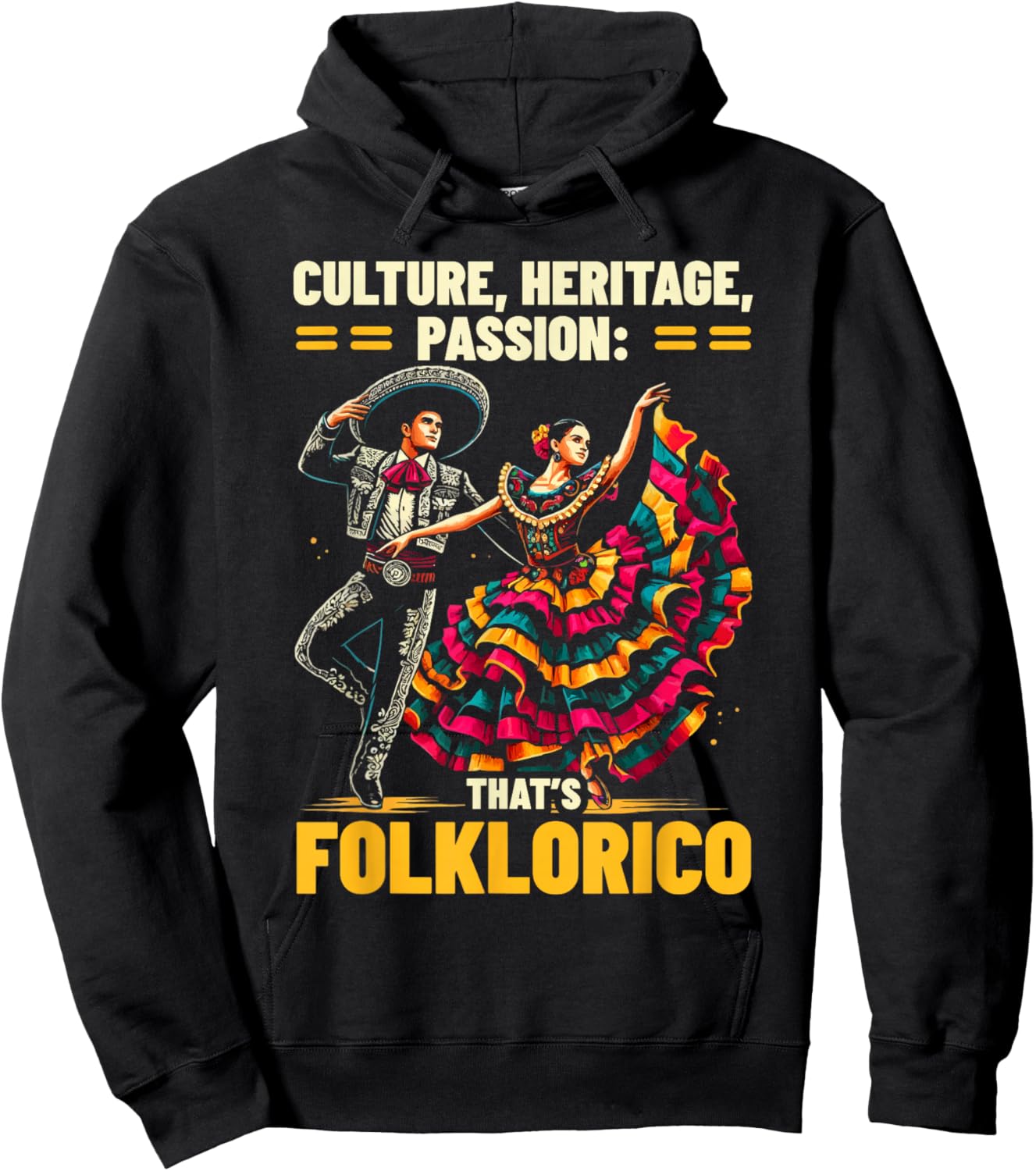 Ballet Folklorico Dancer Mexico Traditional Mexican Dance Hoodie - Hoodie | Black