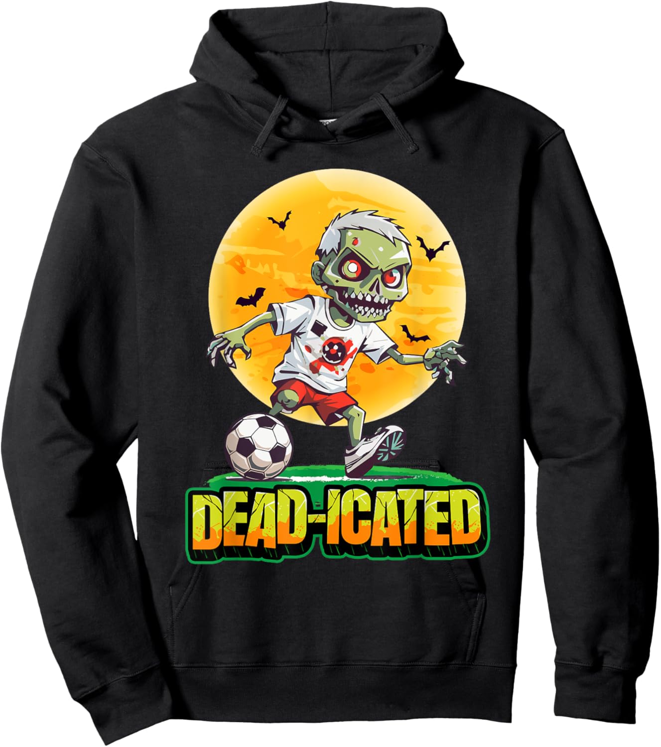 Zombie Soccer Player Scary Soccer Halloween Hoodie - Hoodie | Black