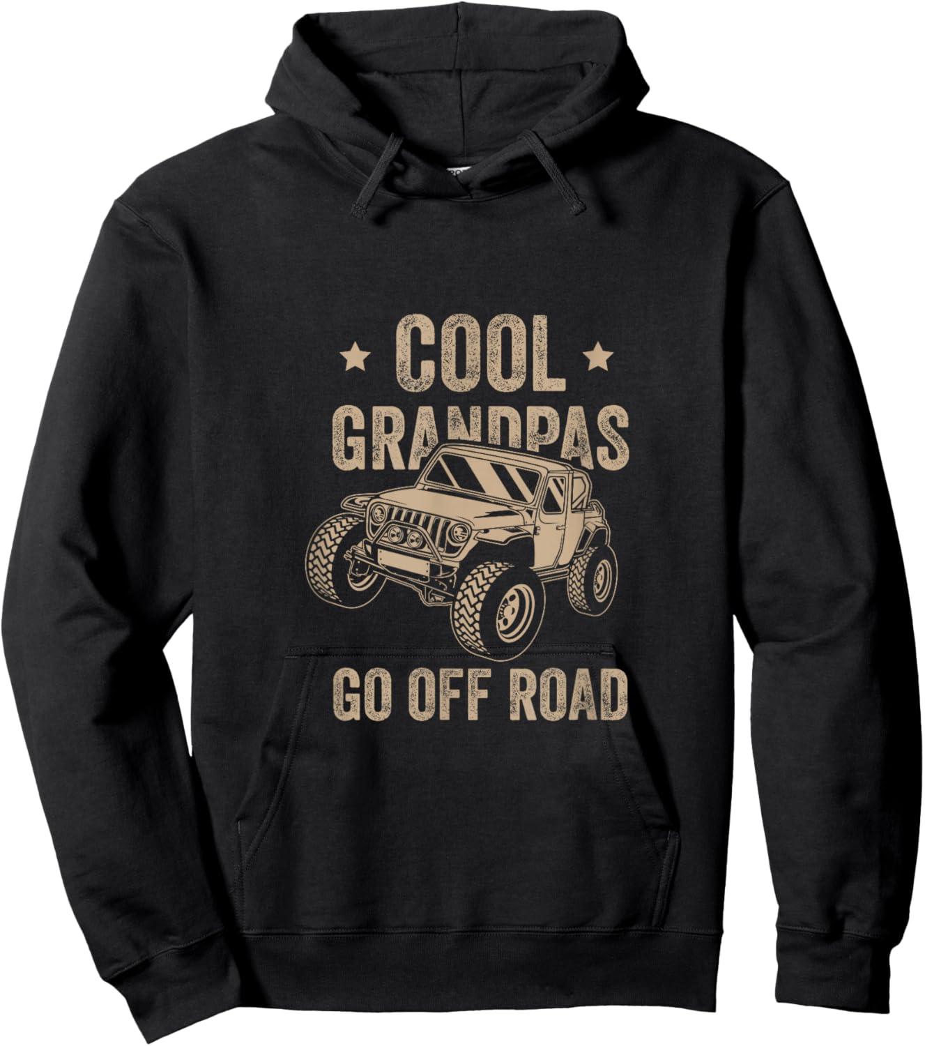 Cool Grandpas Go Off Road Off Road Gift 4x4 Dirt Hoodie - Hoodie | Black