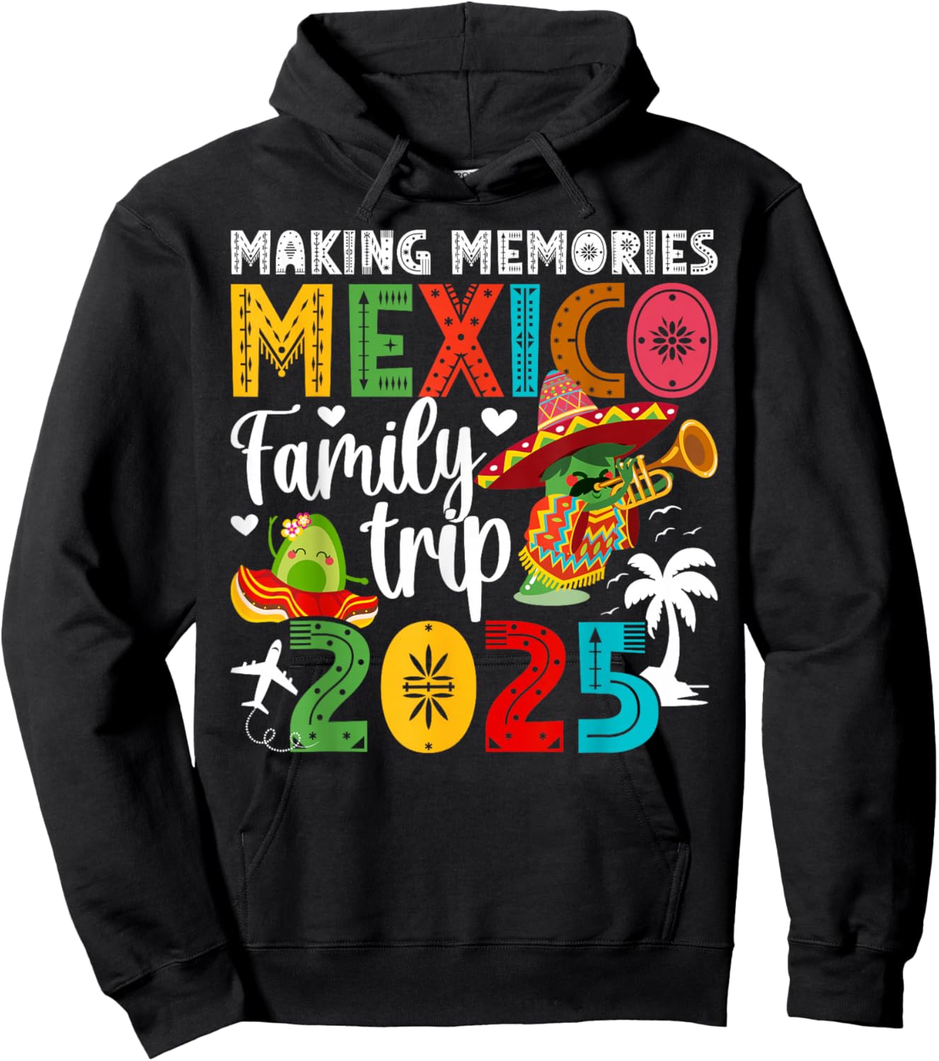 Making Memories Mexico Family Trip 2025 Mexico Vacation Hoodie - Hoodie | Black