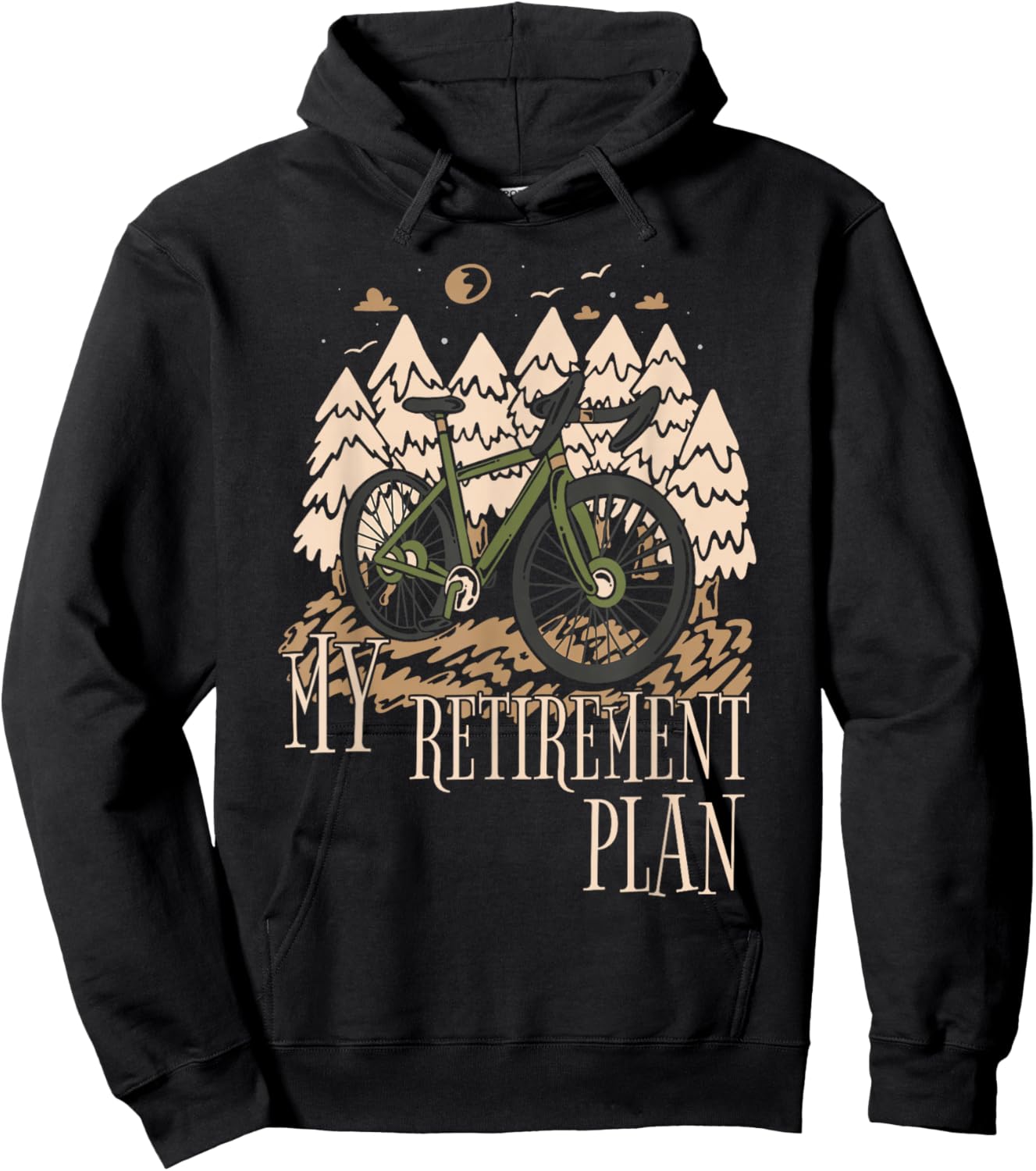My Retirement Plan Funny Bike Riding Rider Retired Cyclist Hoodie - Hoodie | Black