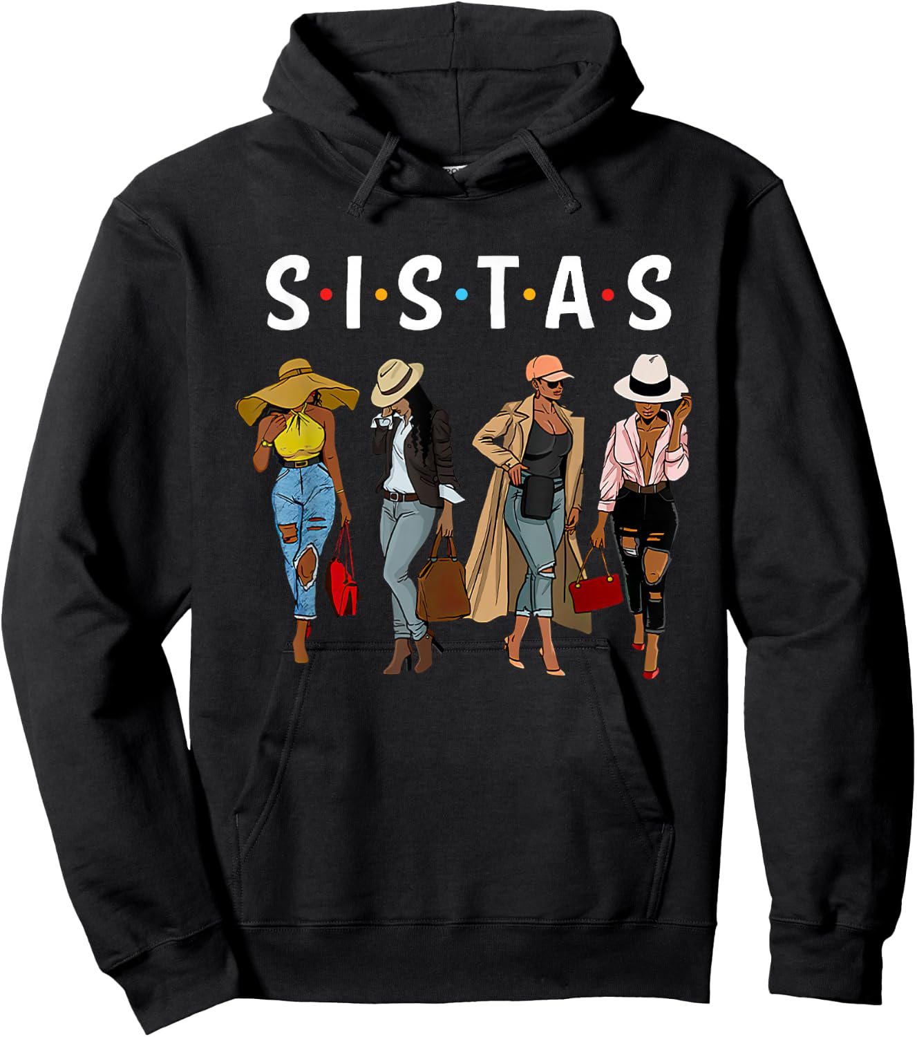 Sistas Afro Women Together Women Women Birthday Hoodie - Hoodie | Black