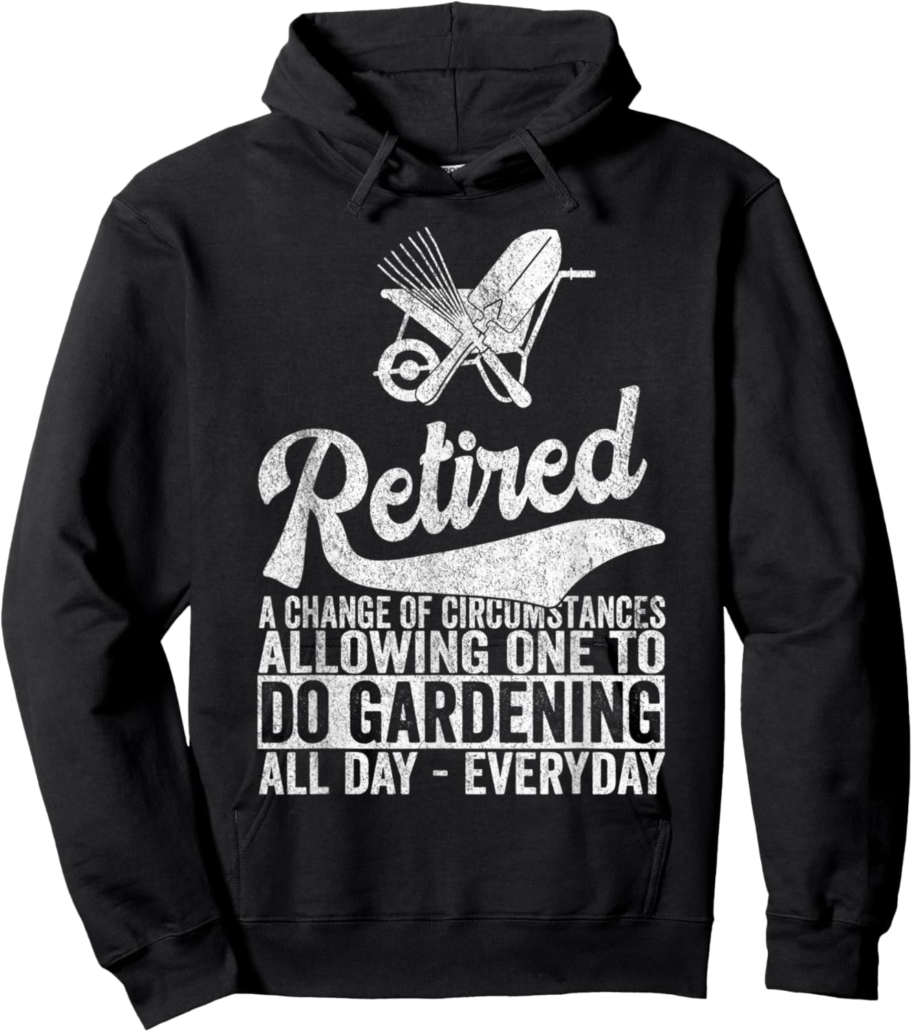 Funny Retired Definition Gardening Gardener Retirement Plan Hoodie - Hoodie | Black