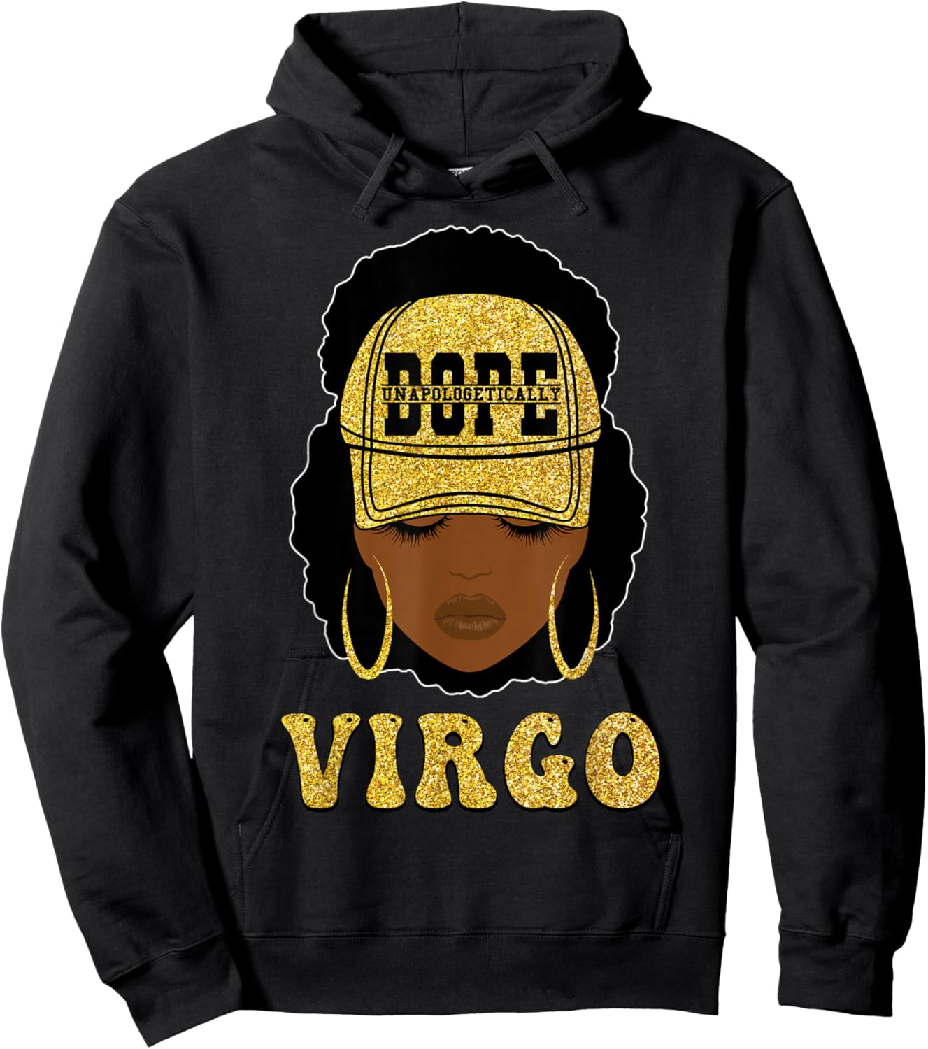 Unapologetically Dope Virgo Queen Black Women Zodiac Hoodie - Hoodie | Black