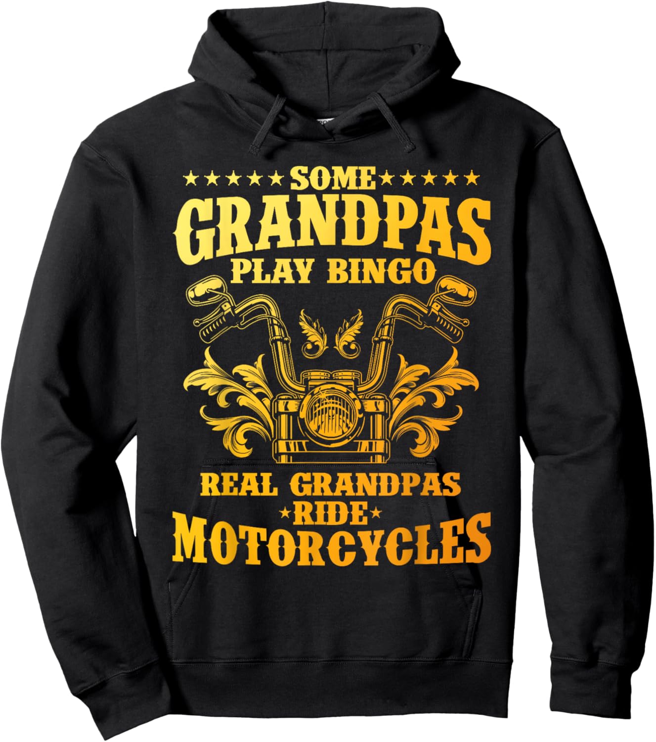 Cool Grandpa Motorcycle Design Biker Motorbike Lover Hoodie - Hoodie | Black
