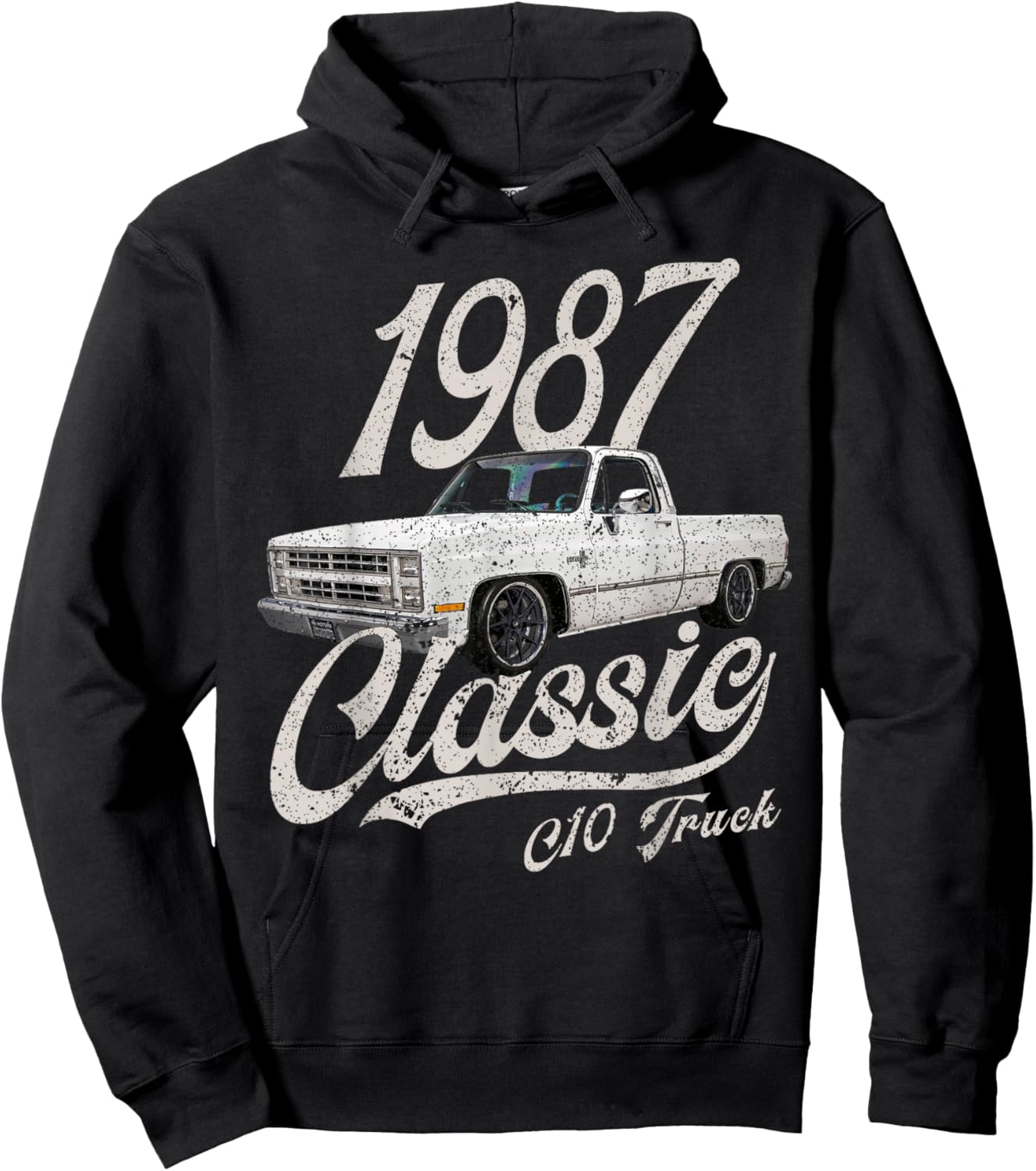 1987 87 C10 Truck Hoodie - Hoodie | Black