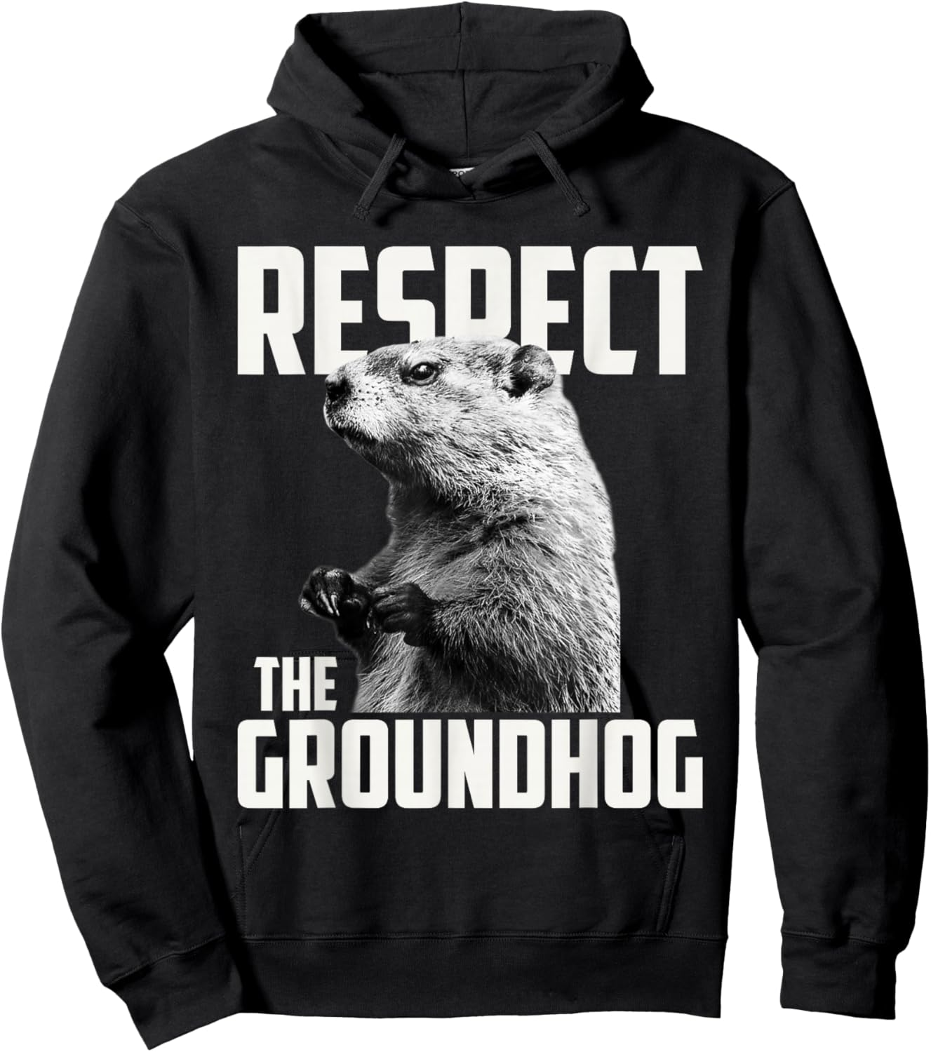 Groundhog Day Shirts Respect The Groundhog Ground Hog Day Hoodie - Hoodie | Black