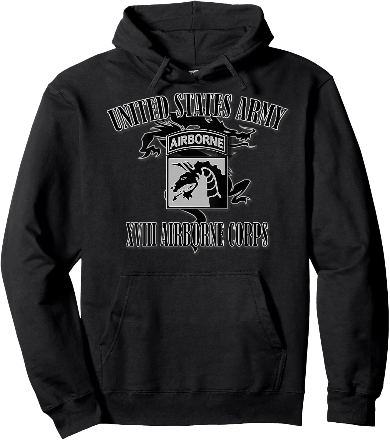 XVIII Airborne Corps (Back Design) Hoodie - Hoodie | Black