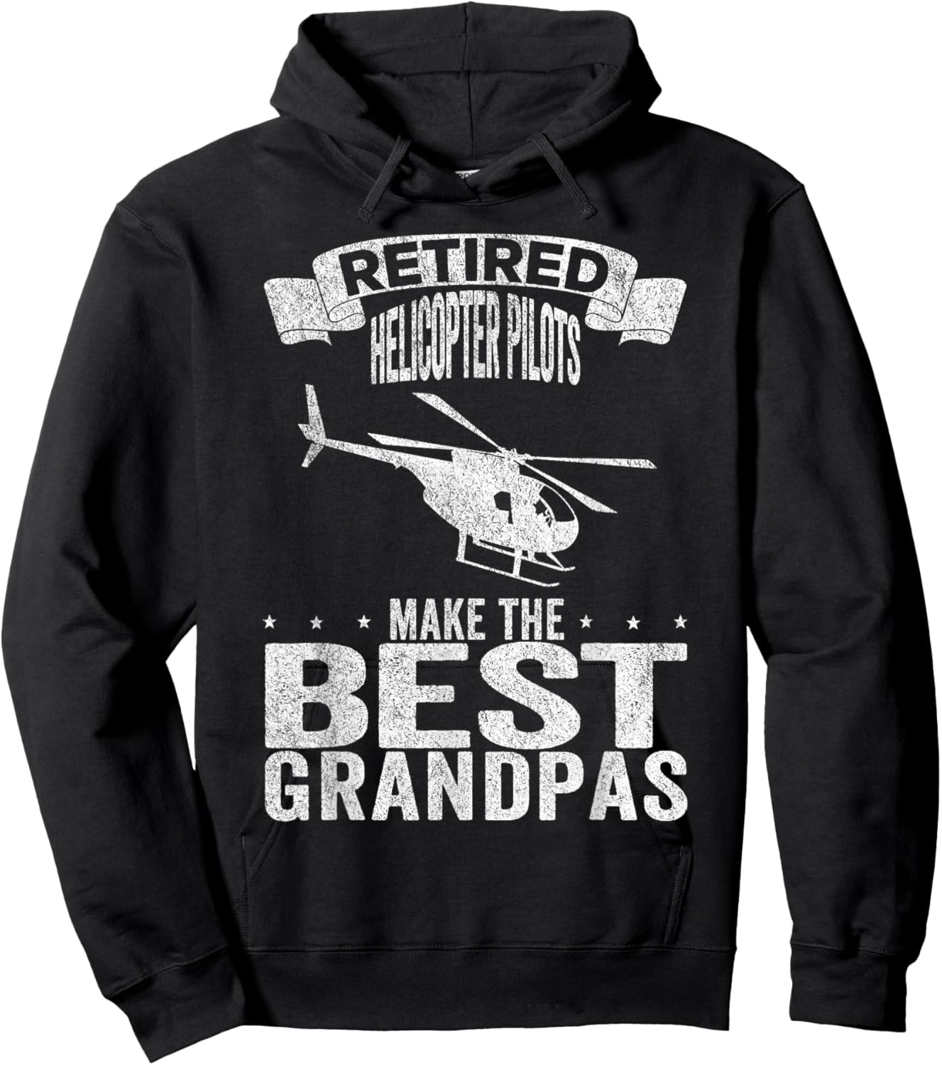 Retired Helicopter Pilots Make The Best Grandpas Retro Hoodie - Hoodie | Black
